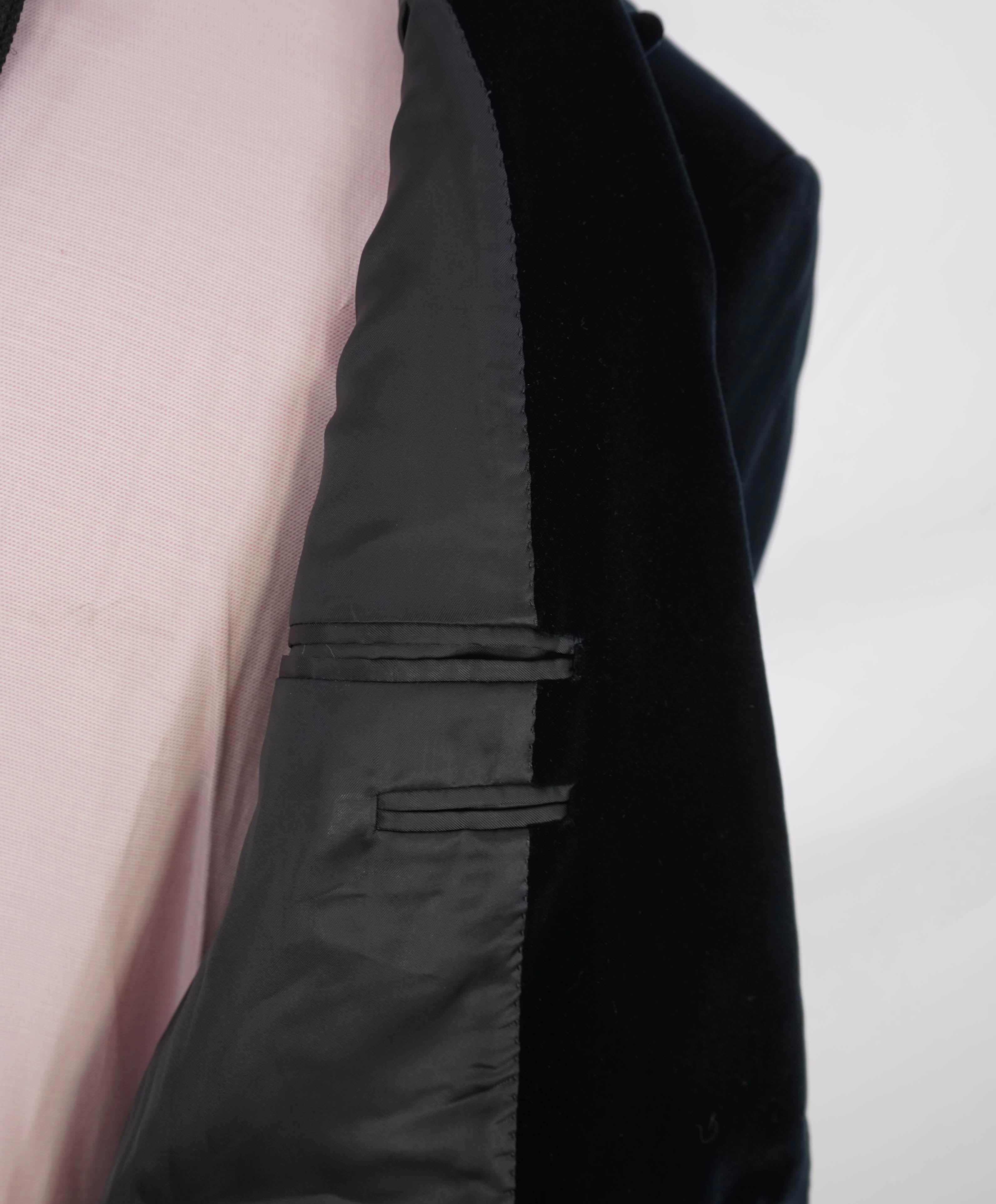 CANALI - Velvet Navy Dinner/Smoking Jacket - 44L