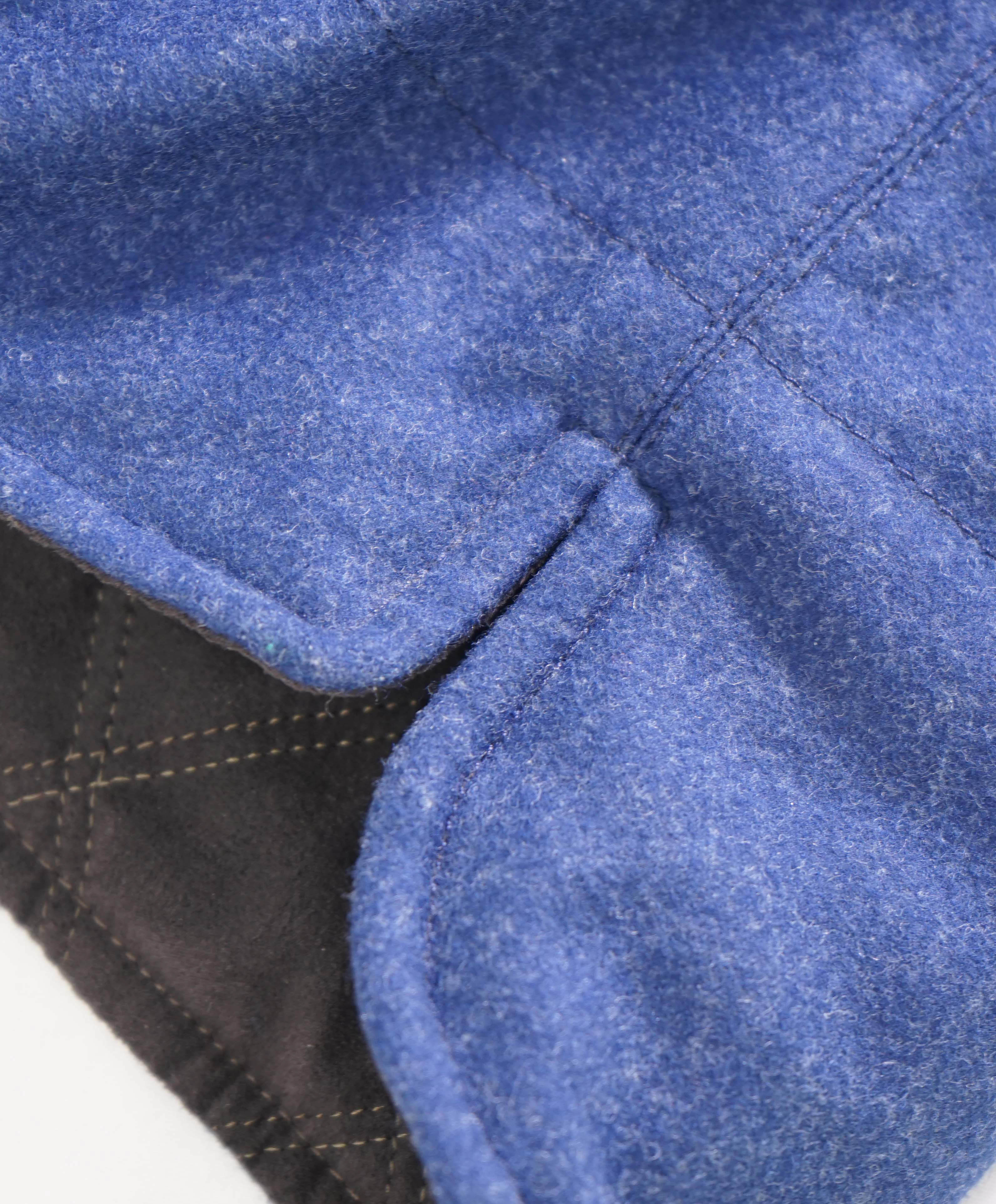 $1,595 CORNELIANI - Quilted Brown SUEDE & Blue Wool Reversible Vest - 40R