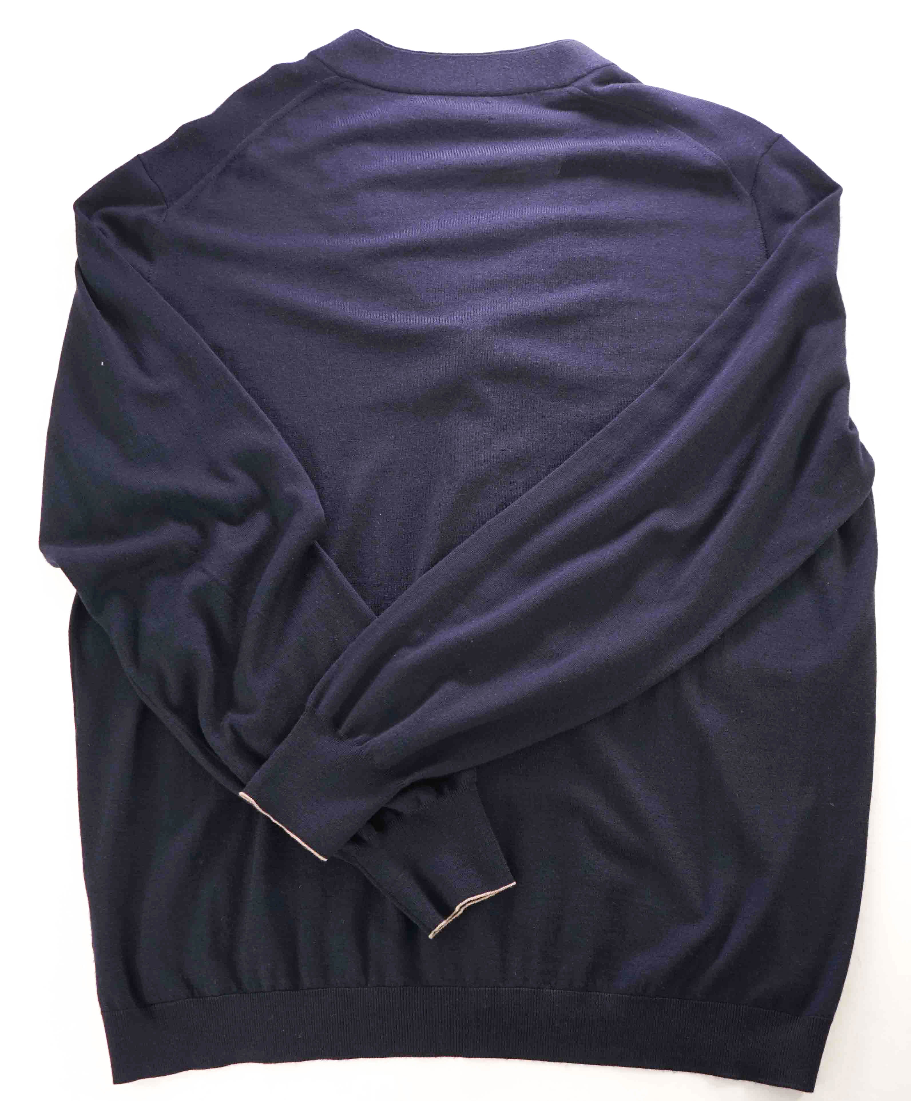 $1,295 BRUNELLO CUCINELLI - *CASHMERE/WOOL* Navy Cardigan Sweater- 58 (46US))