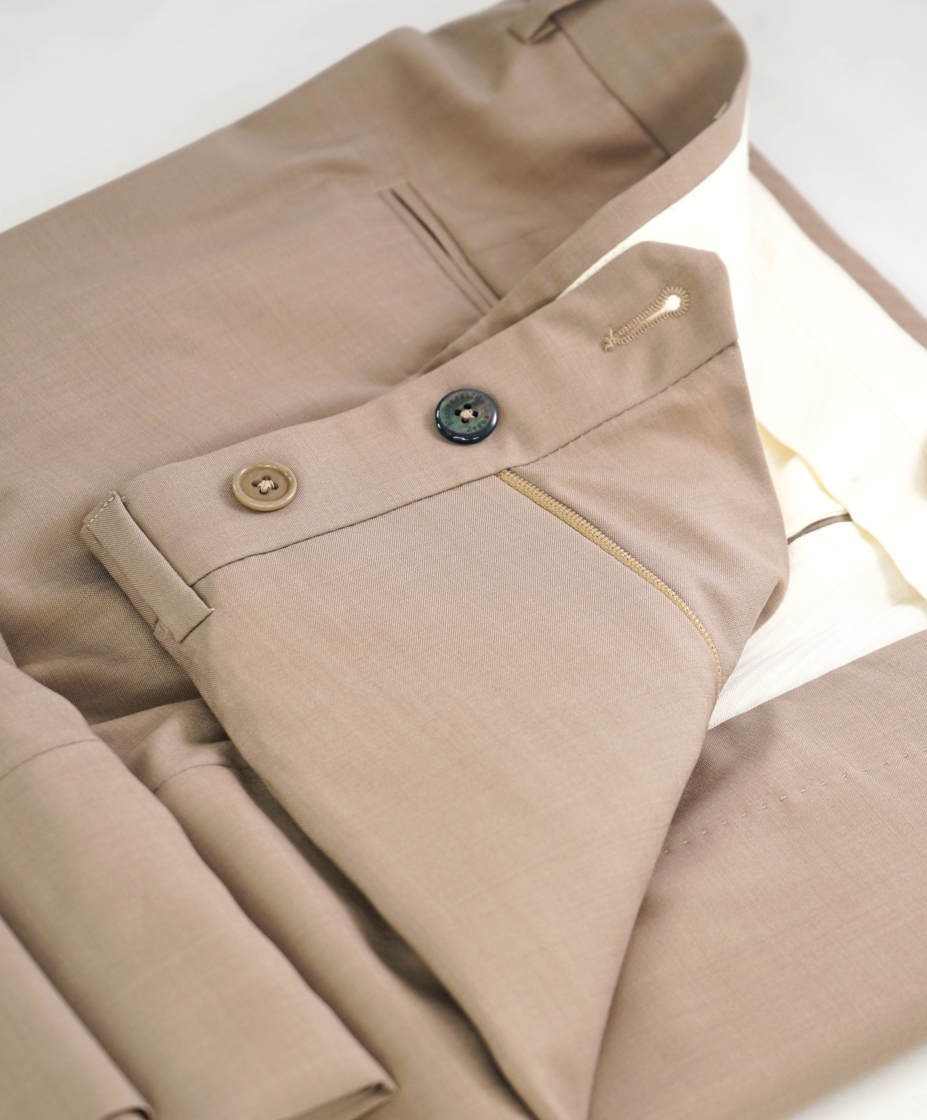 ERMENEGILDO ZEGNA - Taupe Premium Dress Pants - 32W (48EU)
