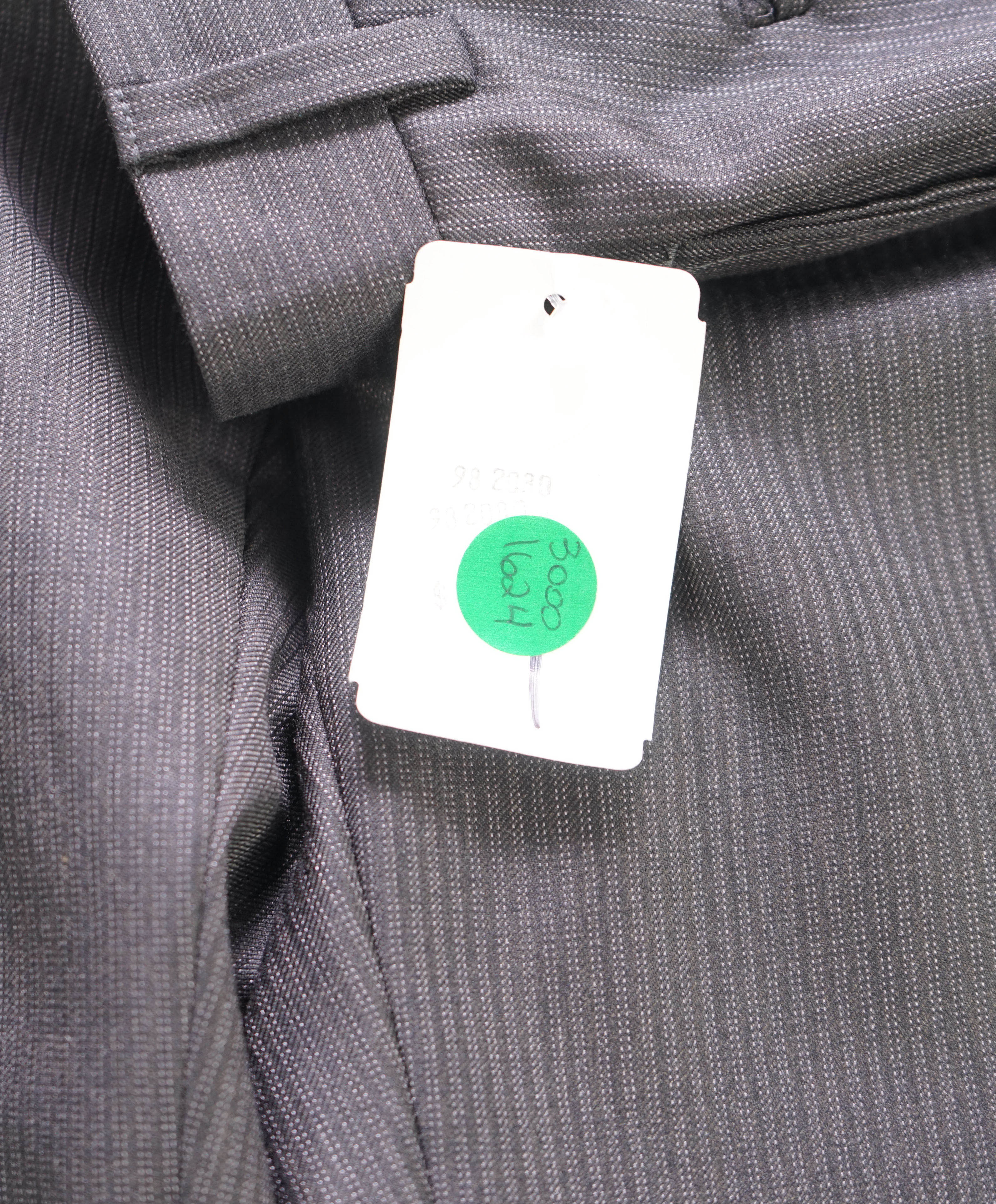 SAKS FIFTH AVE - Super 100's Gray Textured Flat Front Dress Pants - 33W