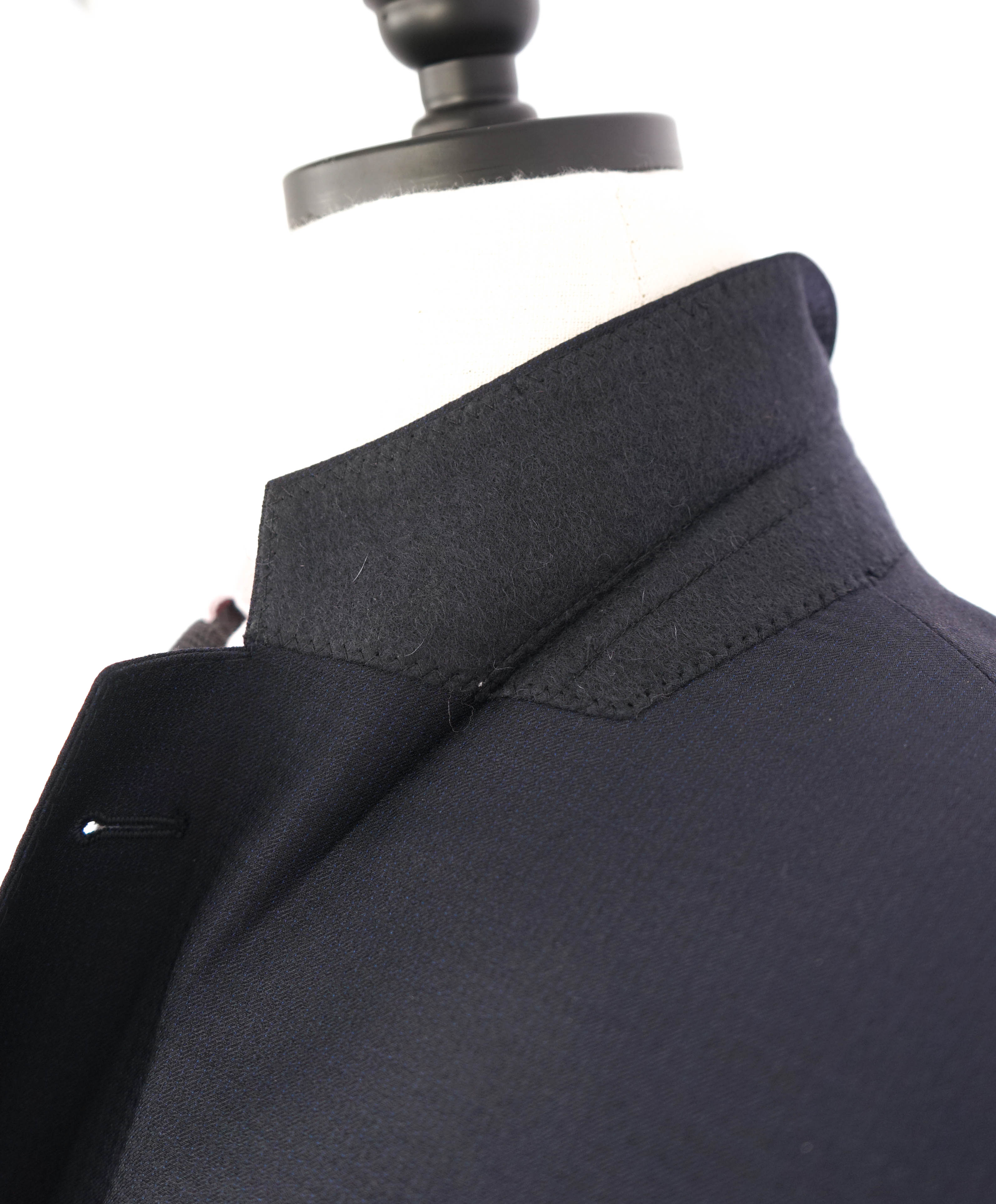 ARMANI COLLEZIONI - “M Line” Micro Check Navy Blue Suit - 46R