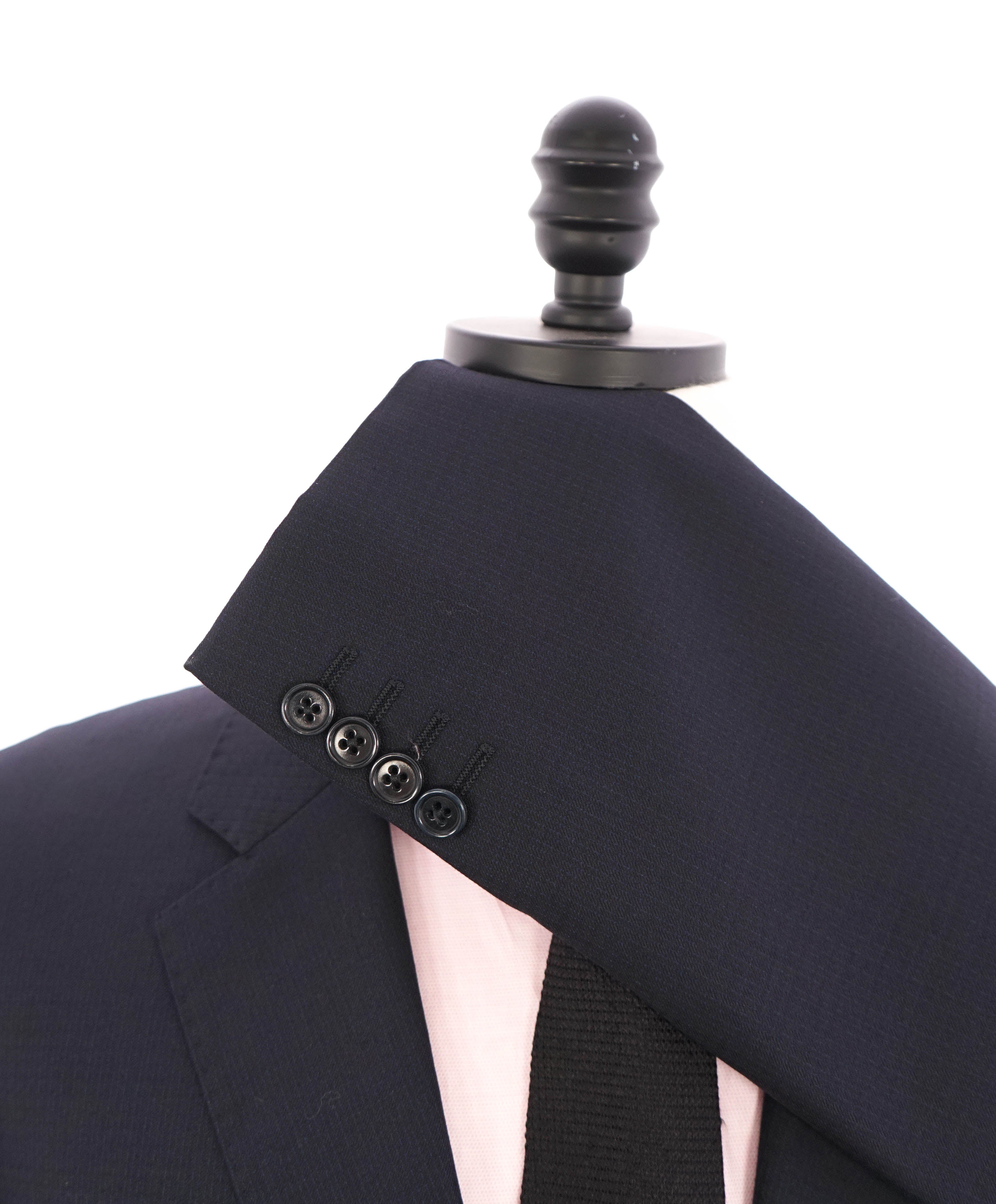 ARMANI COLLEZIONI - “M Line” Micro Check Navy Blue Suit - 46R