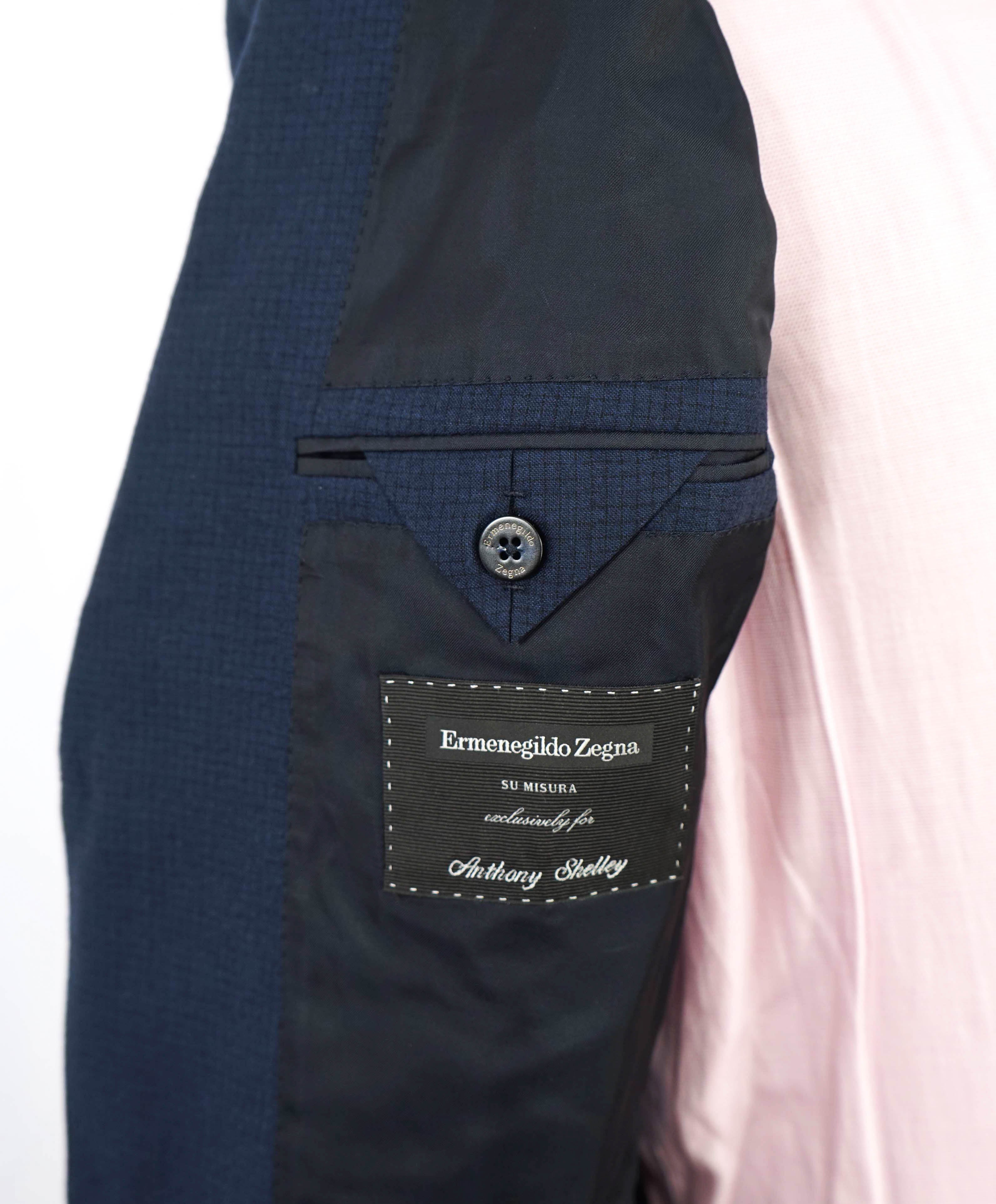 $5,995 ERMENEGILDO ZEGNA- *SU MISURA* Pure Cashmere Navy Blazer- 40R US (50EU)
