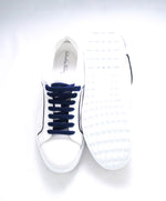 $750 SALVATORE FERRAGAMO - *MANHATTAN* Blue/White Leather Sneaker - 8 M US