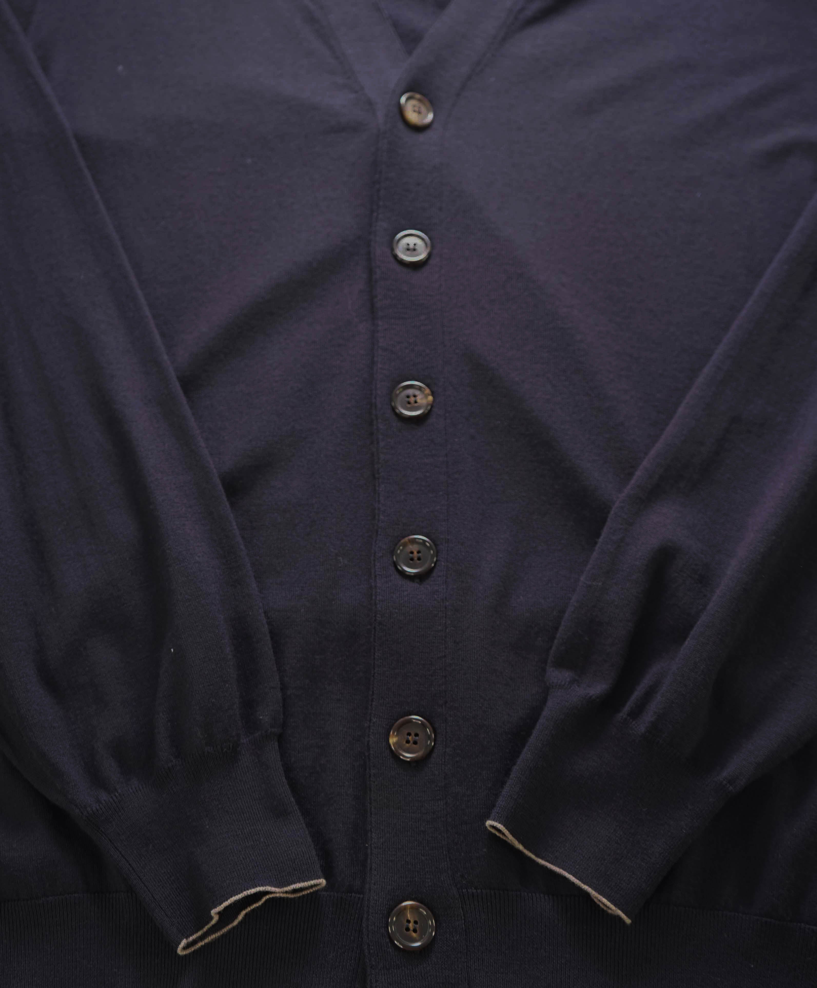 $1,295 BRUNELLO CUCINELLI - *CASHMERE/WOOL* Navy Cardigan Sweater- 58 (46US))