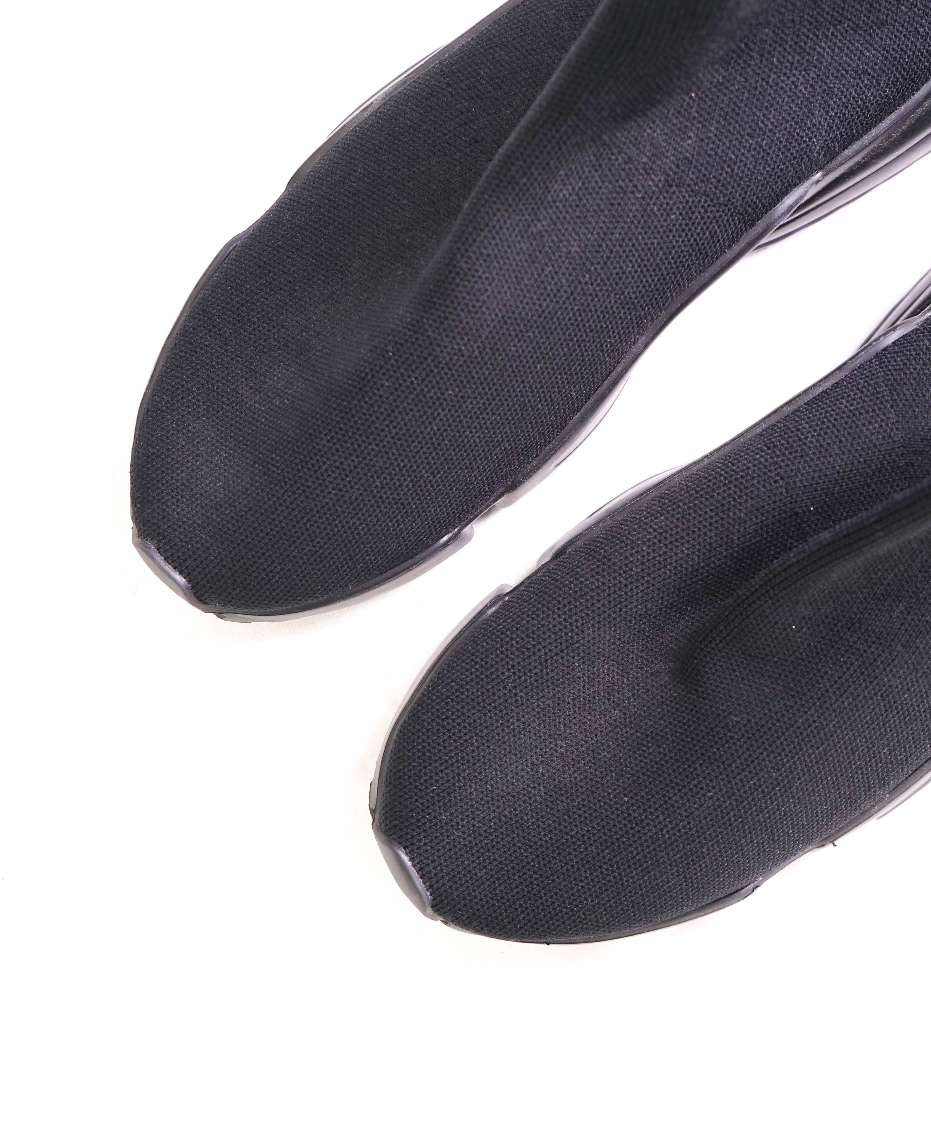 $995 SALVATORE FERRAGAMO - Knit Black Sock Lug Sole Sneaker - 8 M US