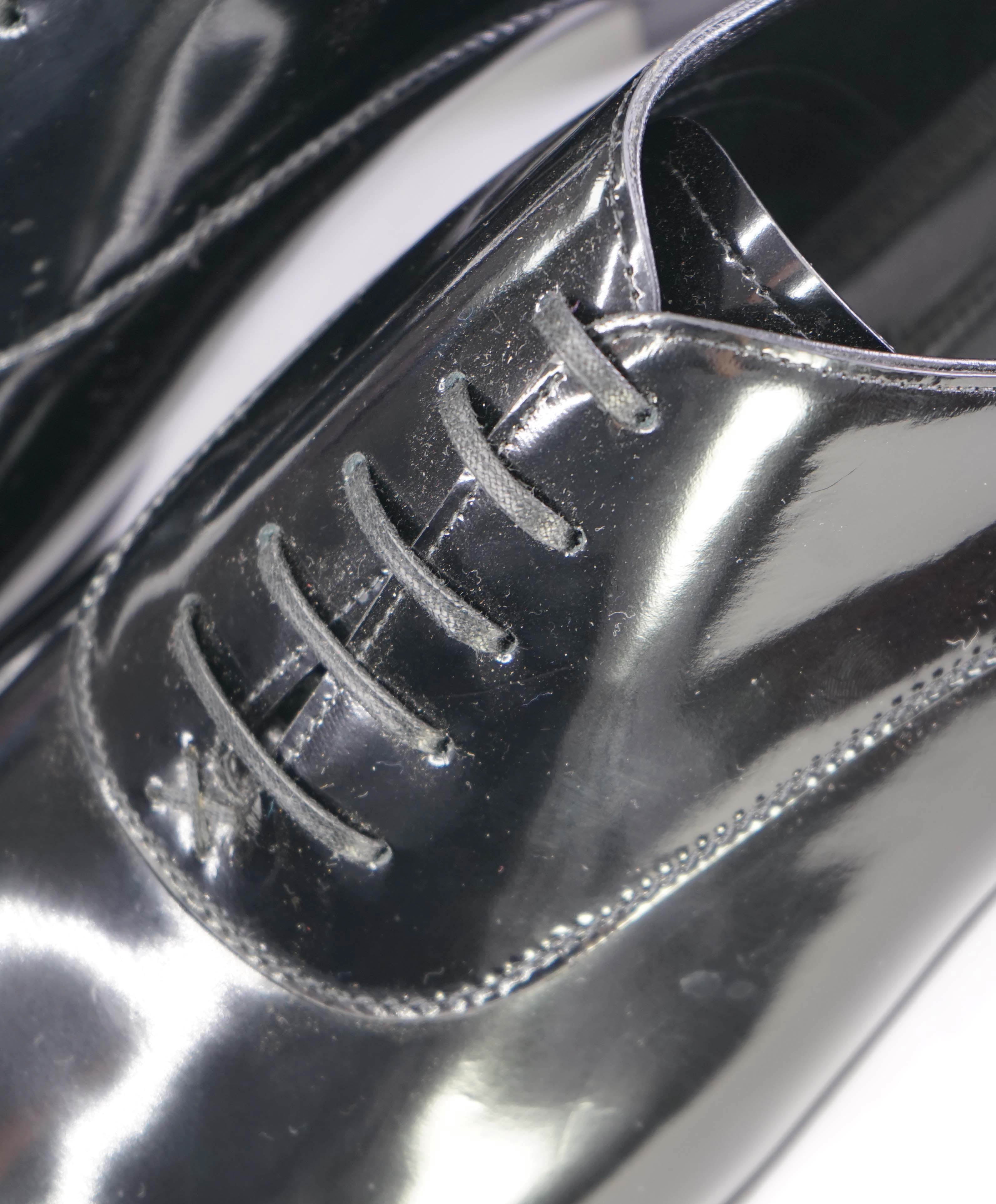 $890 ERMENEGILDO ZEGNA - Monte Carlo Black Patent Leather Oxfords - 10 US