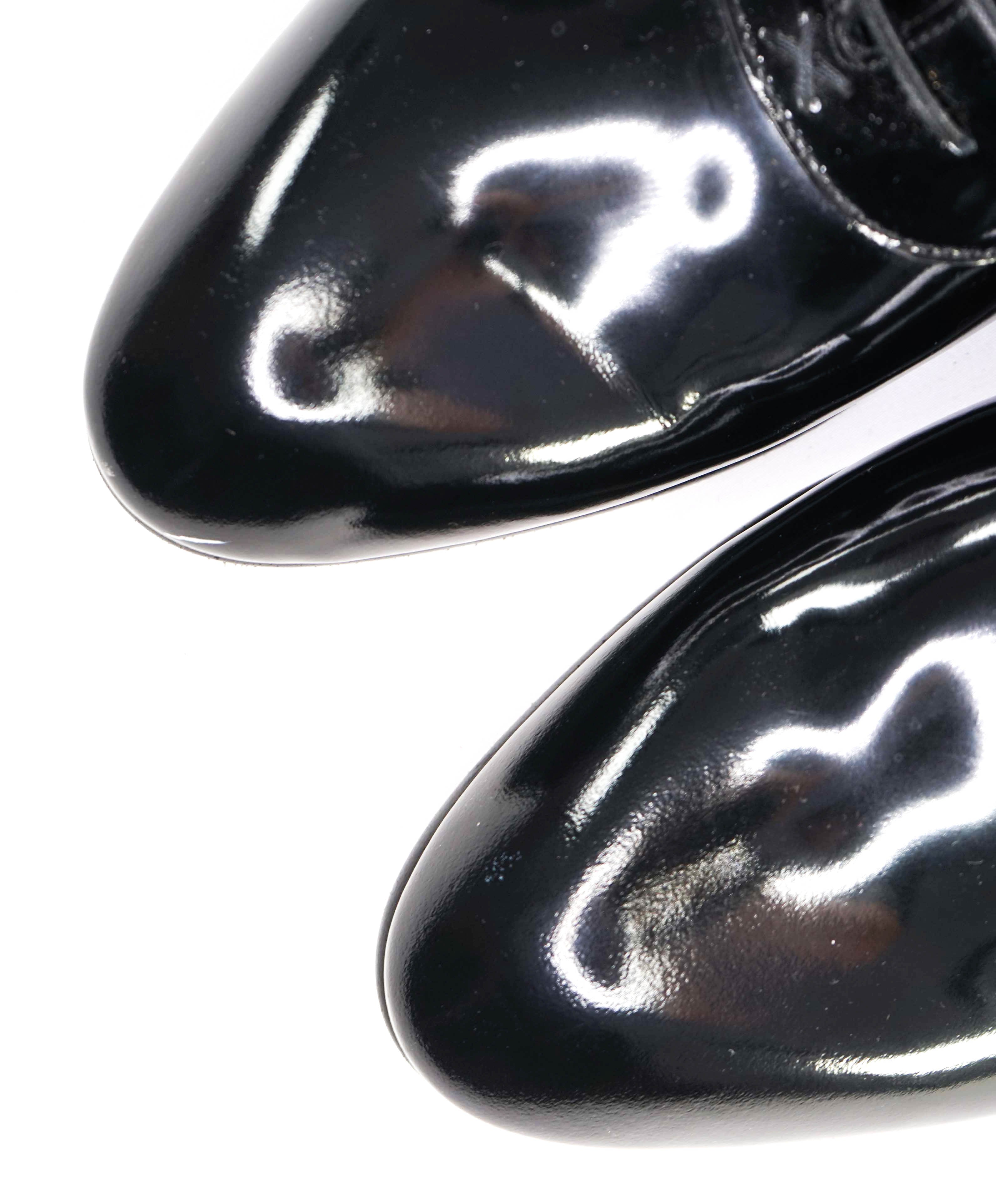 $890 ERMENEGILDO ZEGNA - Monte Carlo Black Patent Leather Oxfords - 10 US