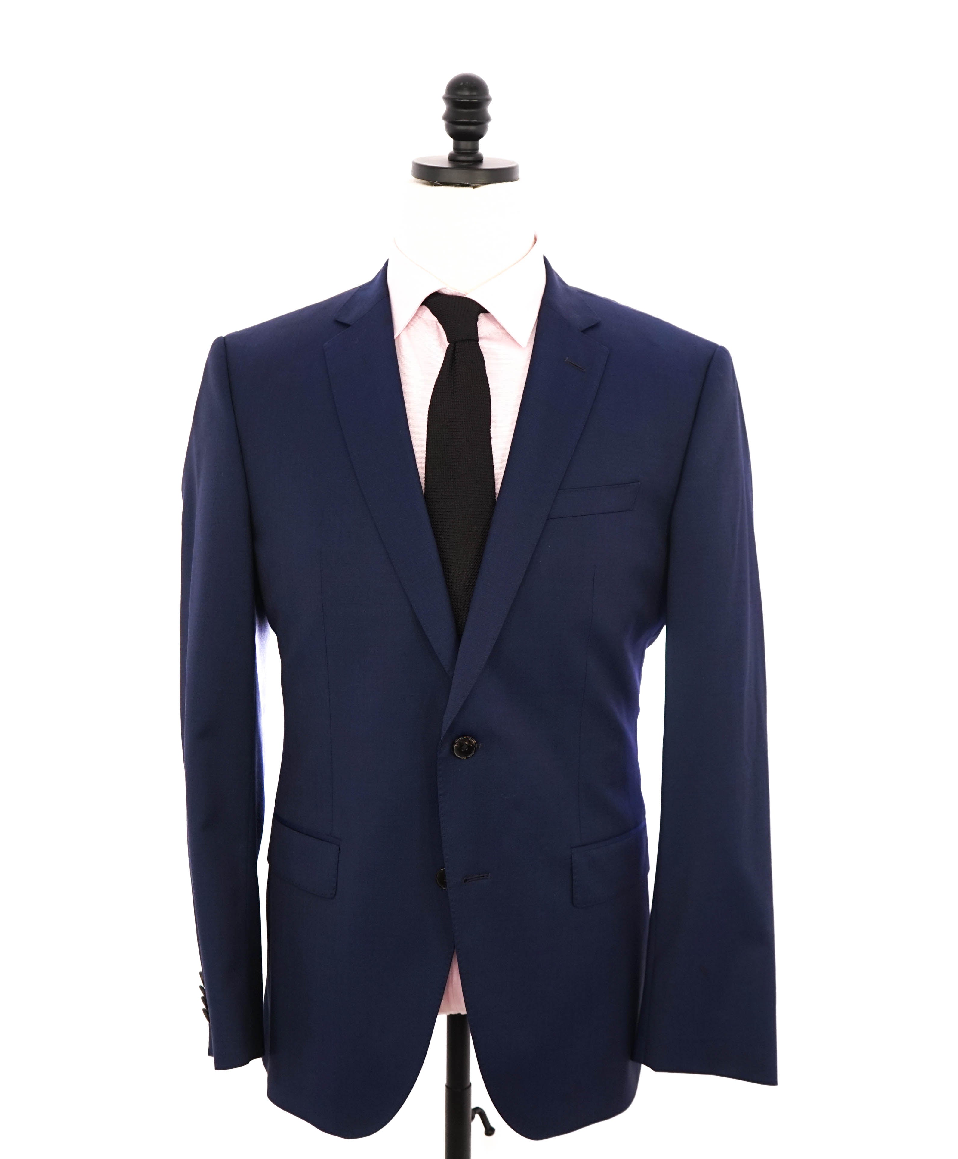 HUGO BOSS - "TRABALDO TOGNA" Super 120's Stretch Fabric Blue Suit - 40R