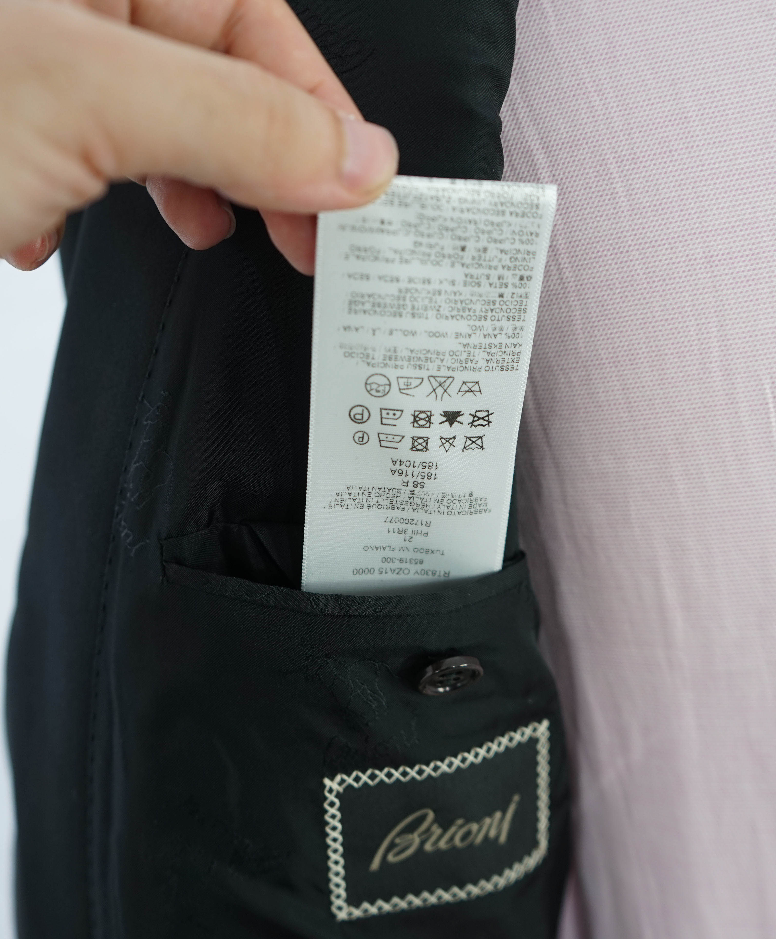 BRIONI - *CELEB FAVORITE* Hand Made Italy Black Peak Lapel Tuxedo - 48R