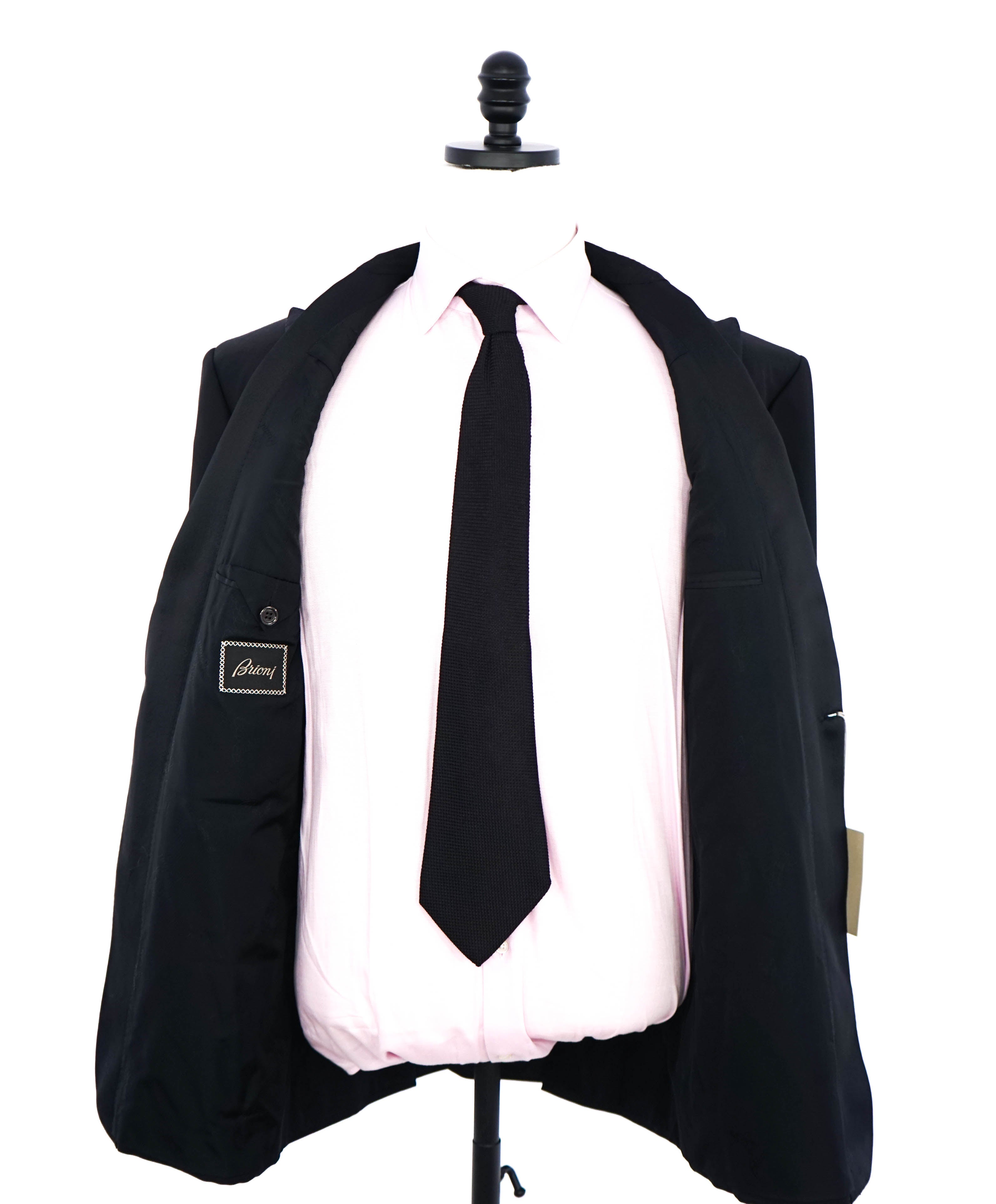 BRIONI - *CELEB FAVORITE* Hand Made Italy Black Peak Lapel Tuxedo - 48R