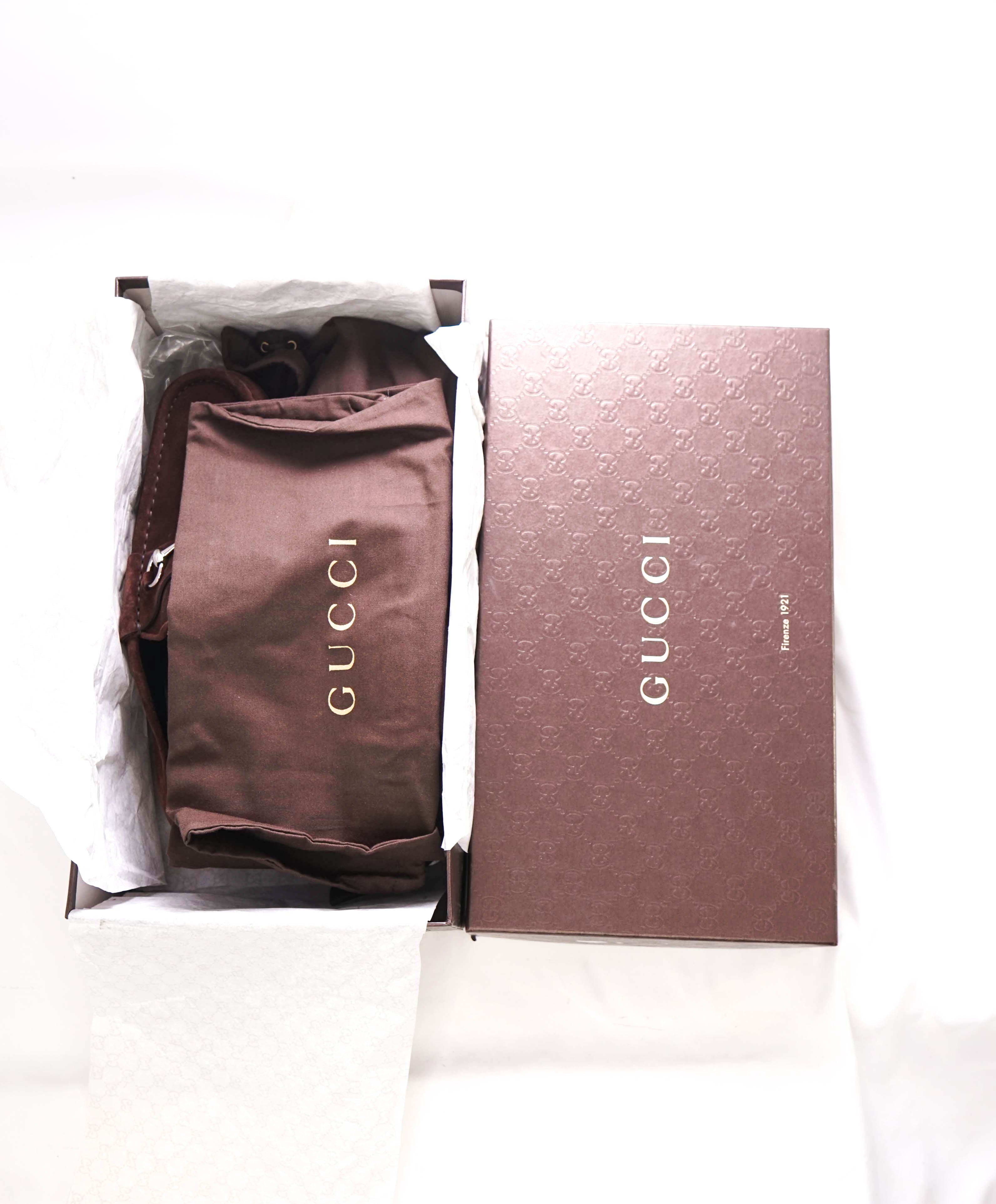 $990 GUCCI - 1955 Horse-bit Loafers Brown Suede Iconic Style - 11 US (44EU)