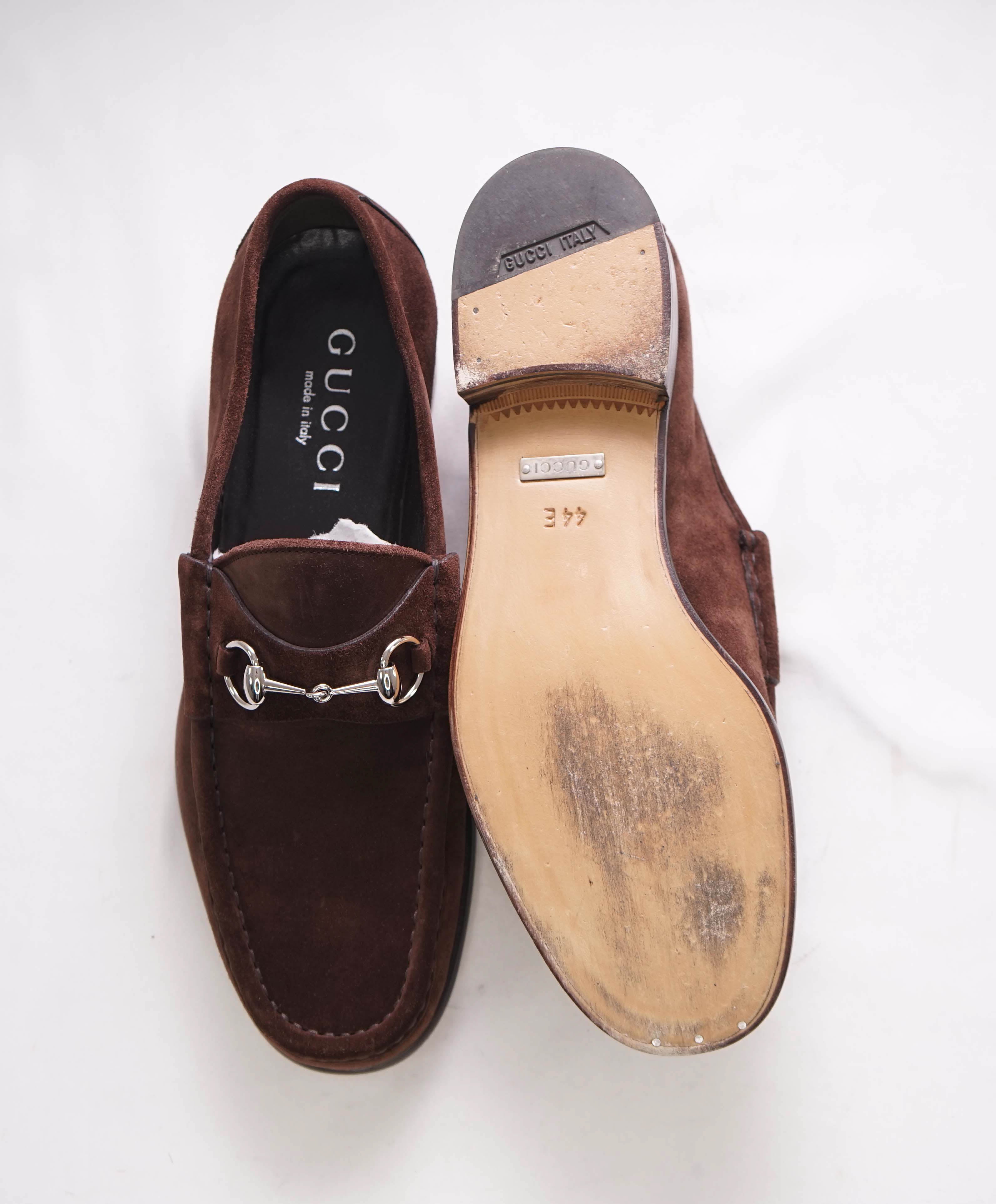 $990 GUCCI - 1955 Horse-bit Loafers Brown Suede Iconic Style - 11 US (44EU)