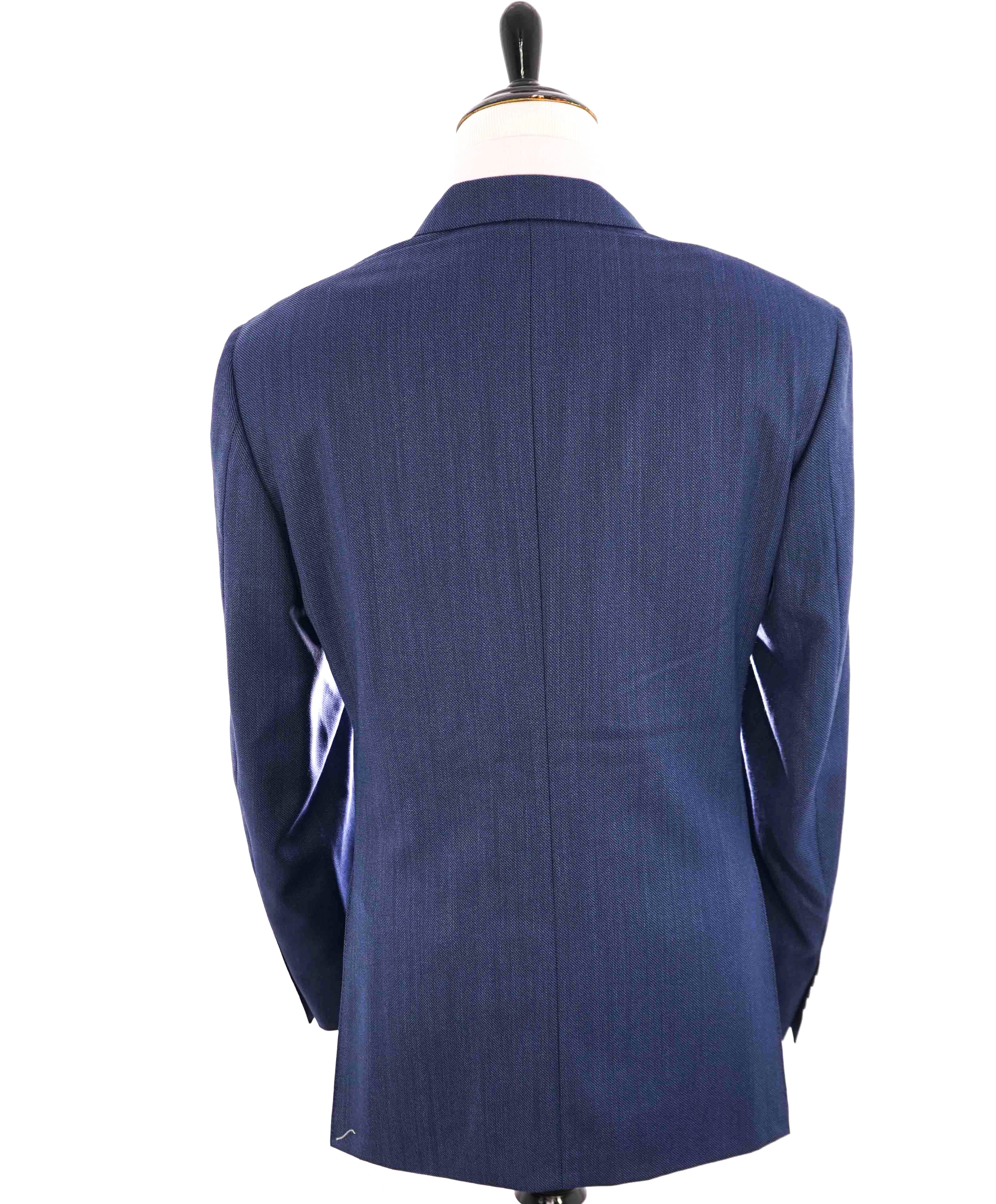 $1,895 CANALI - Light Blue Textured Birdseye Wool Blazer - 48L