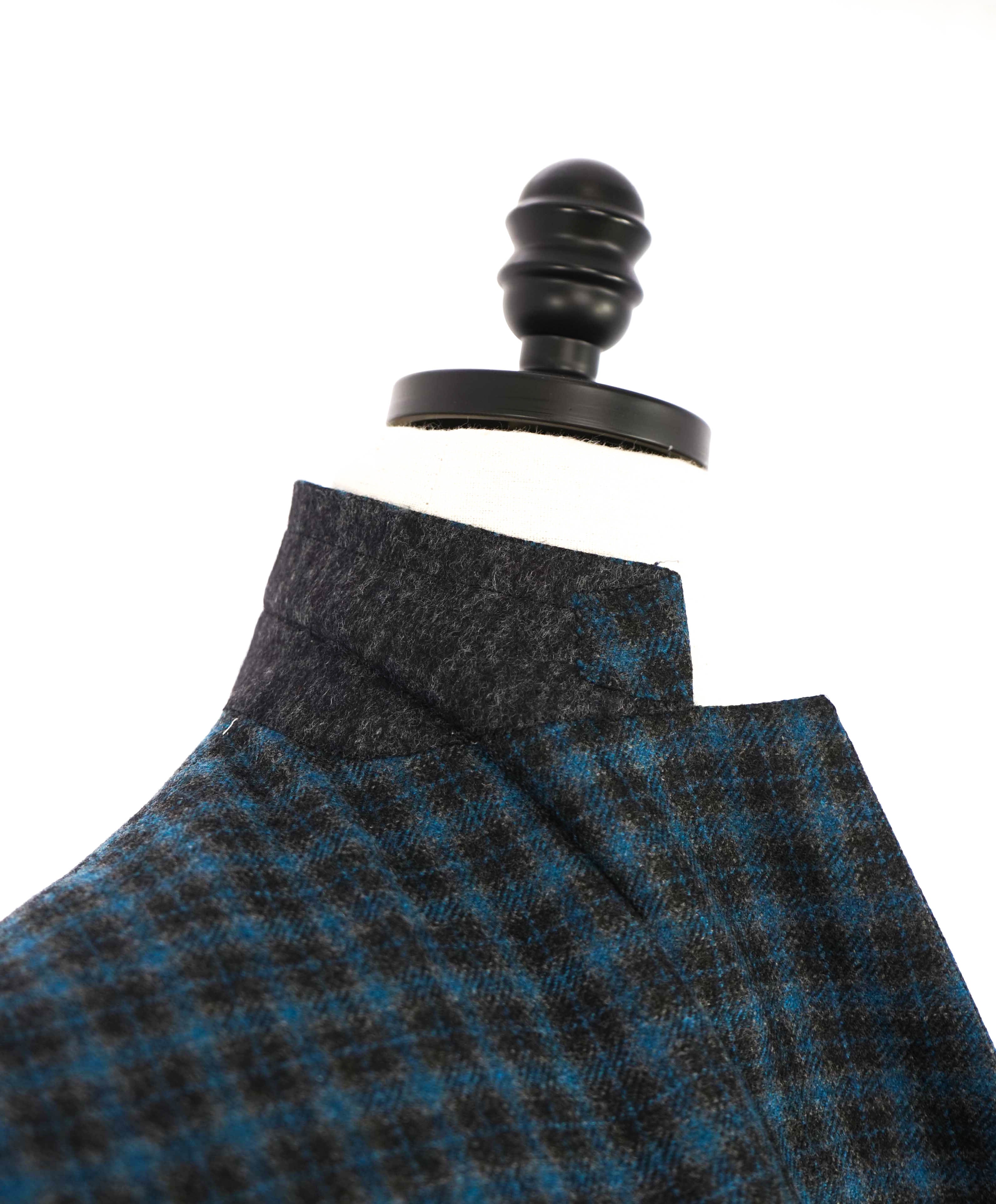 $4,800 BRIONI - CASHMERE Blue / Brown Patch Pocket Hand Made Italy Blazer- 42R US