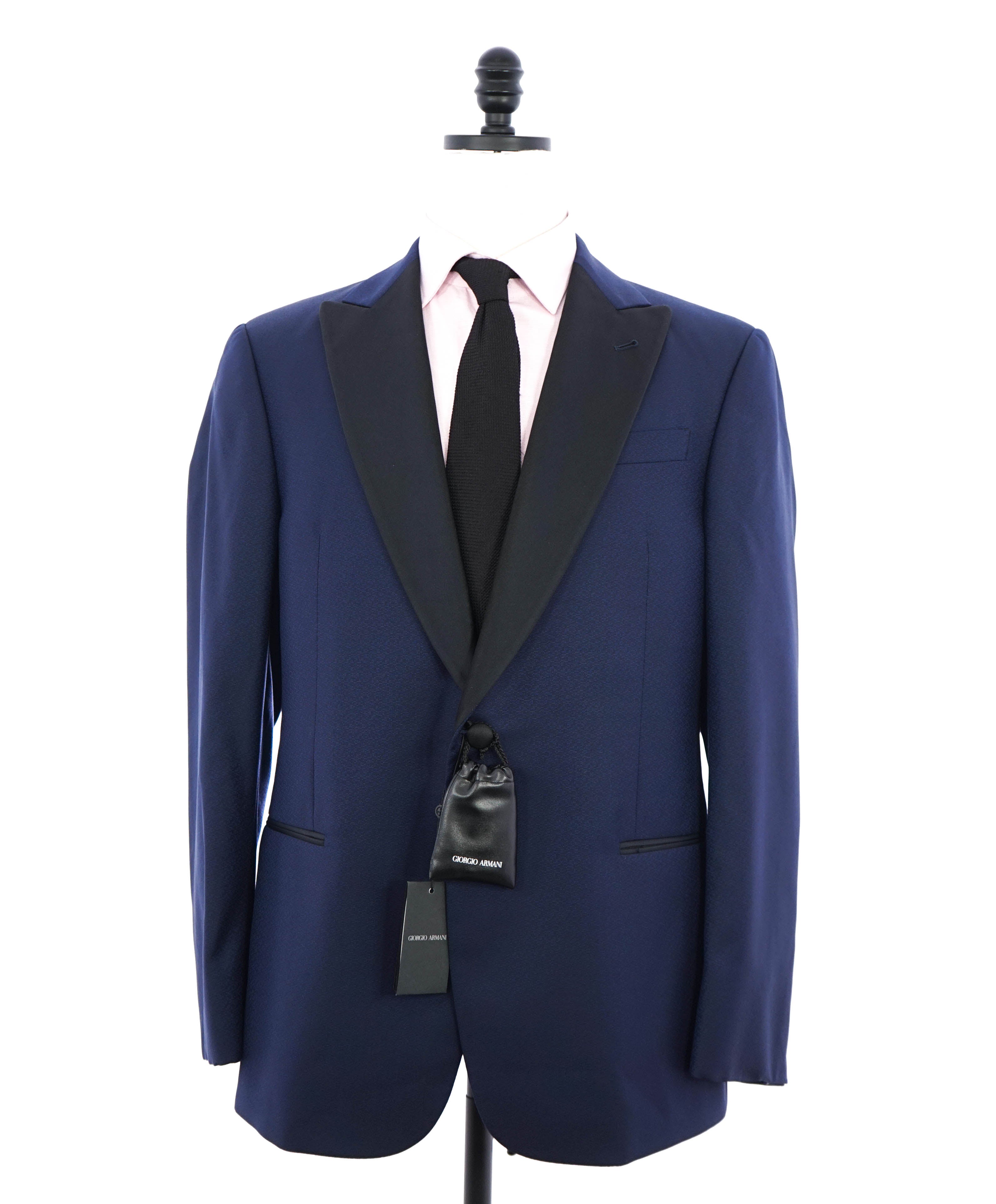 $3,995 GIORGIO ARMANI - "SOFT" Blue SILK LINED Peak Lapel Tuxedo - 42R