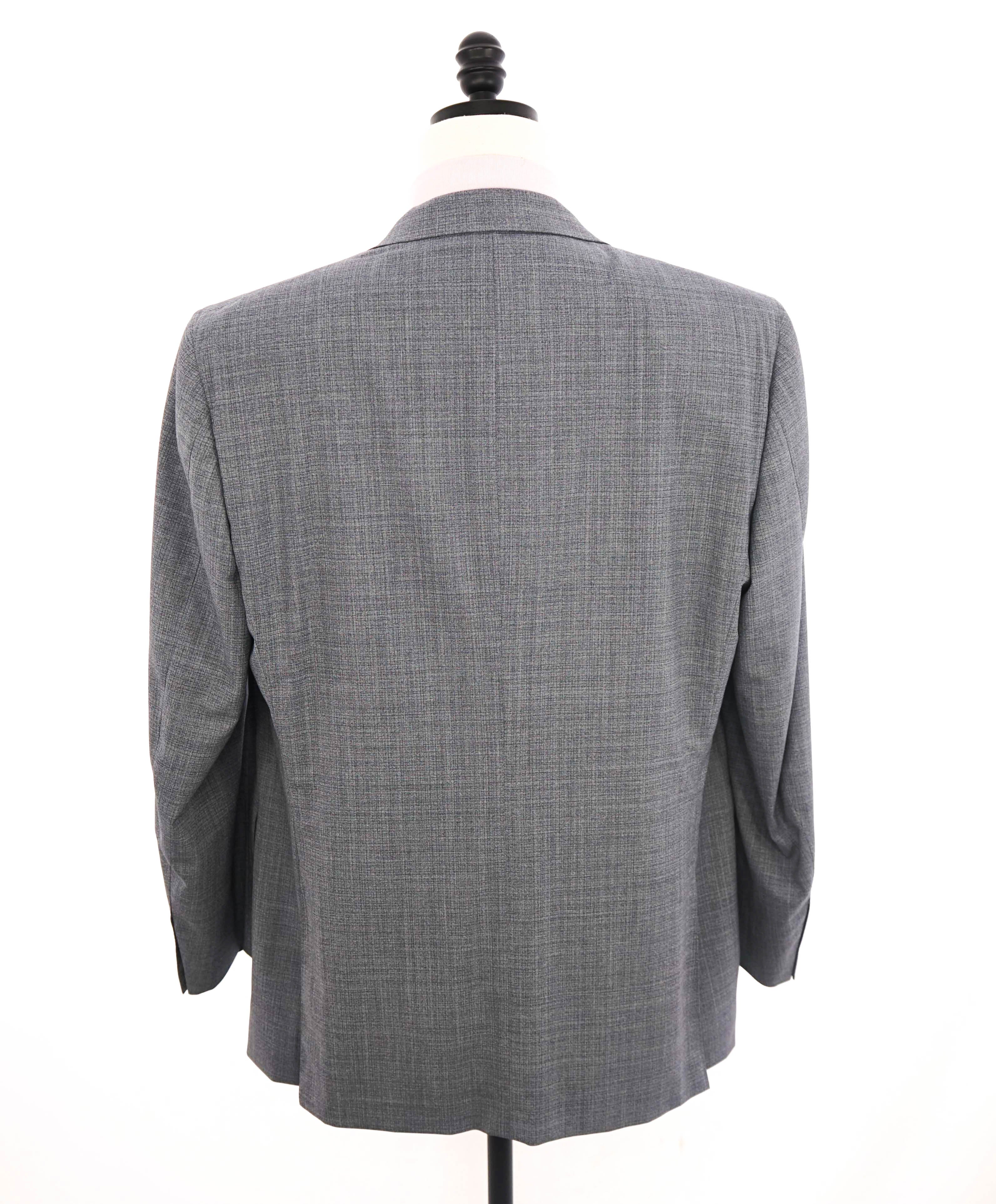$3,095 CANALI - **EXCLUSIVE**SUPER 150's Steel Blue Textured Notch Lapel Suit - 46R