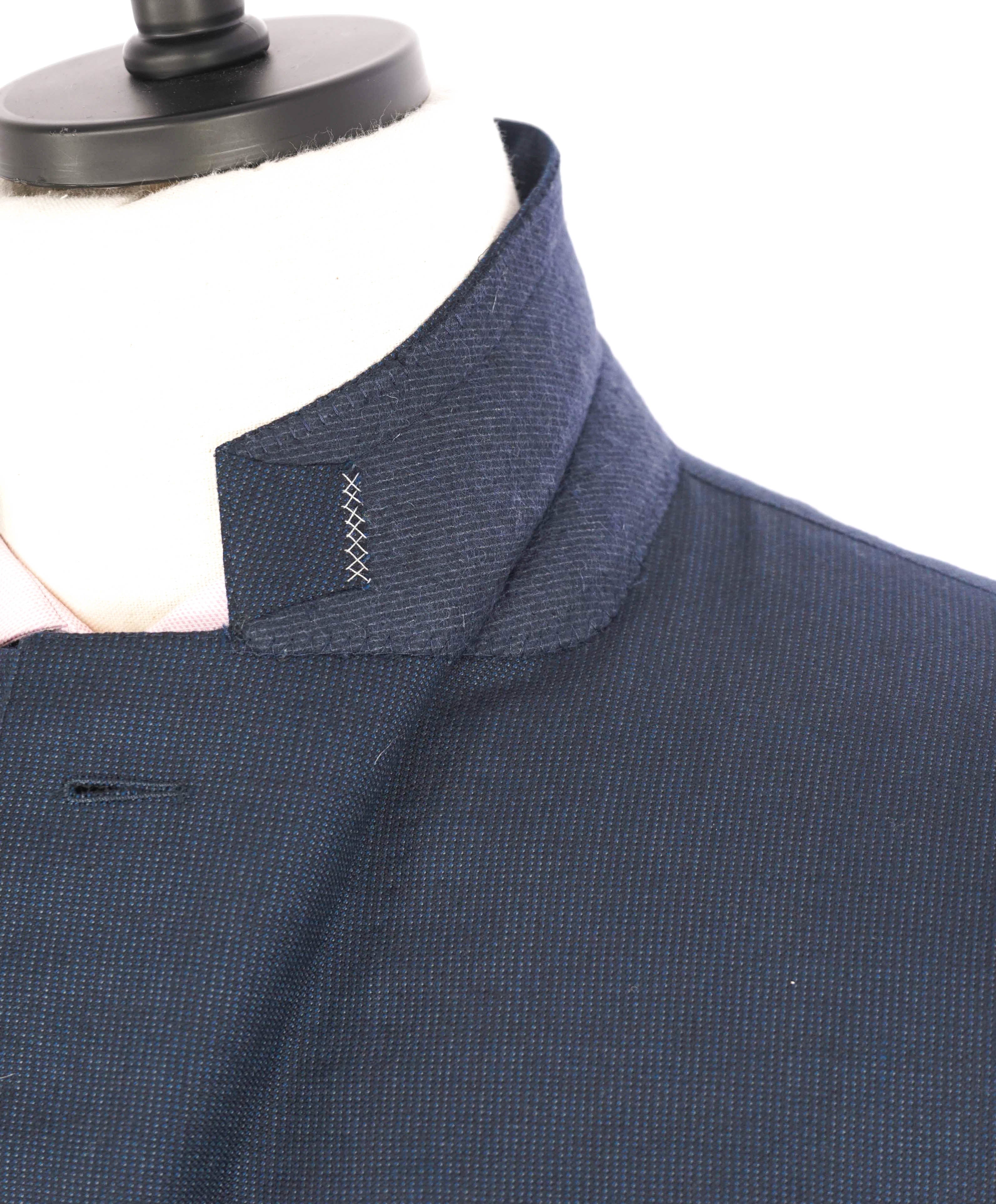 $2,895 ERMENEGILDO ZEGNA- “MultiSeason MANHATTAN” Blue Birdseye Blazer- 40R