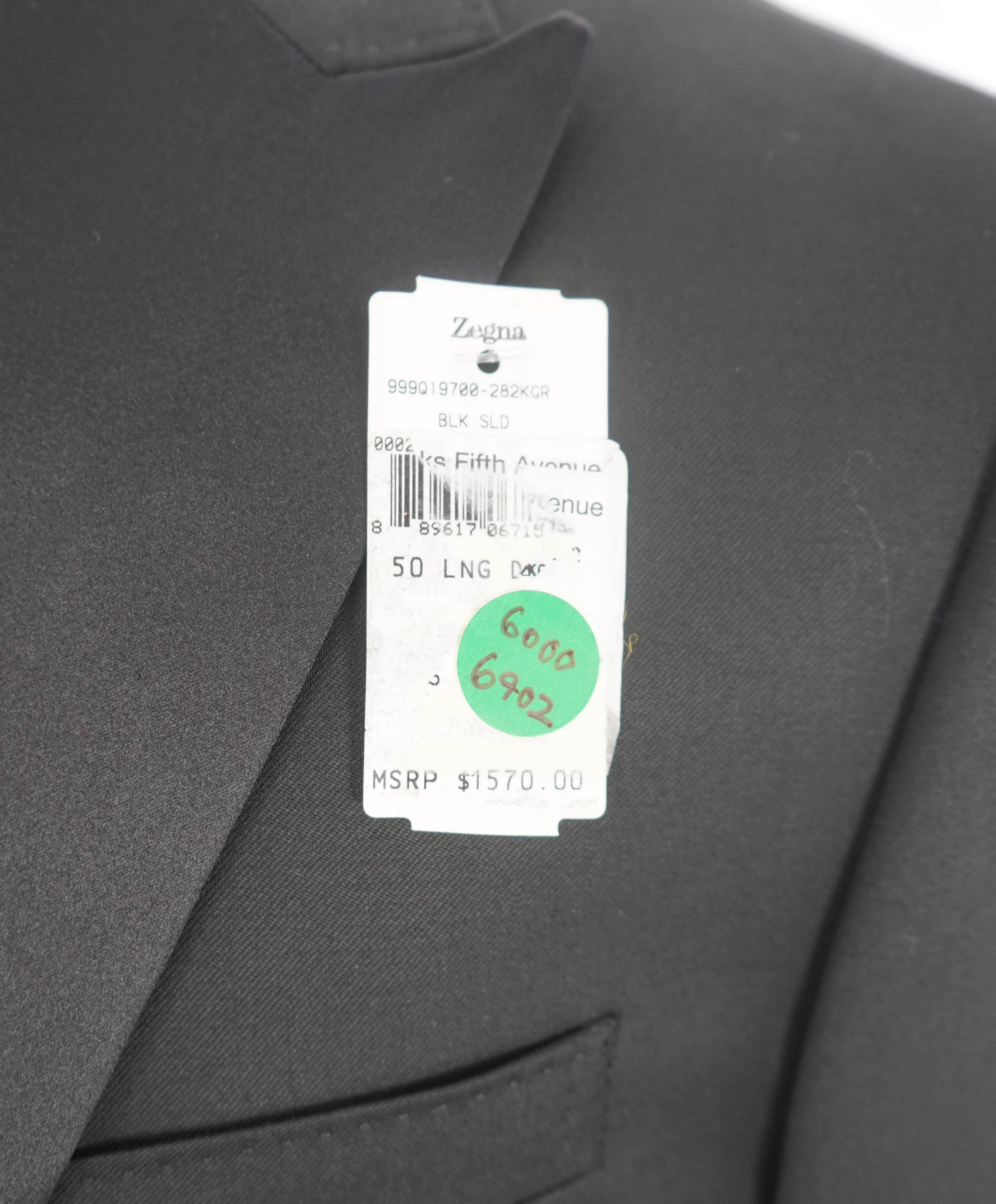 $1,570 Z ZEGNA - Black Peak Lapel 1-Button 2-Piece Tuxedo - 40L