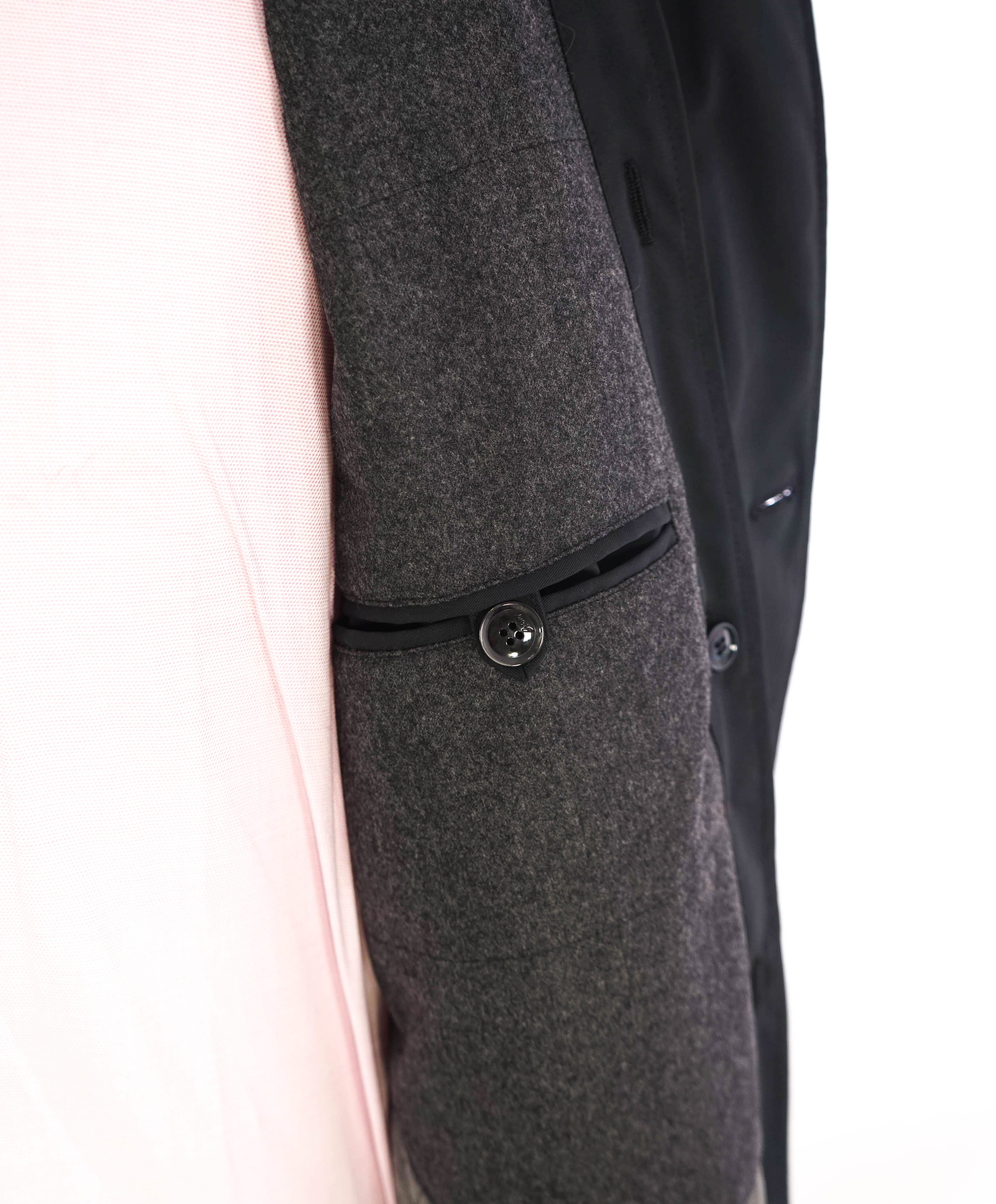 $6,850 BRIONI - Water Repellent FUR COLLAR / CASHMERE Lined LOGO Coat - L