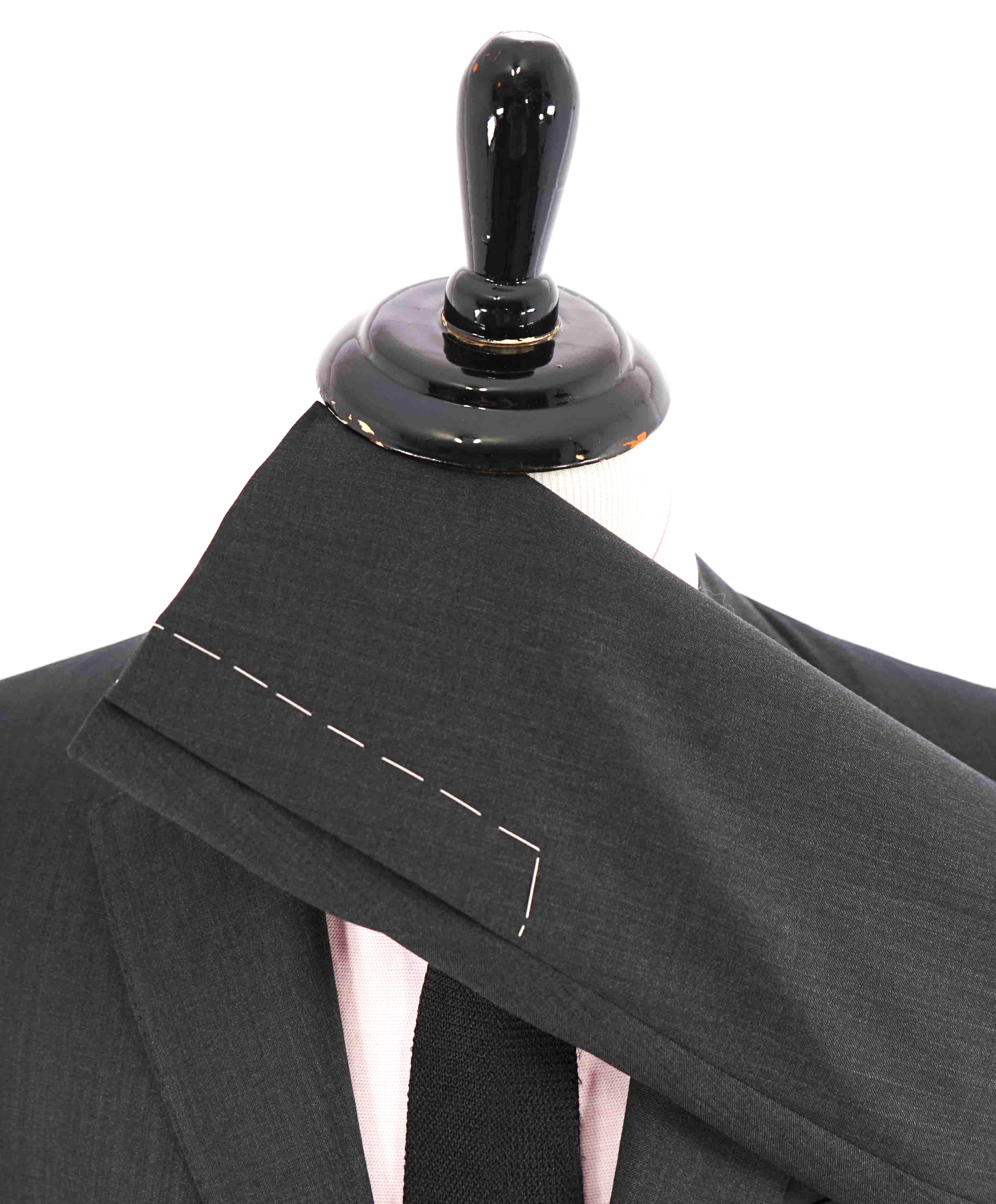 $2,995 RALPH LAUREN PURPLE LABEL - *WOOL* Ticket Pocket Gray Suit - 40R 35W