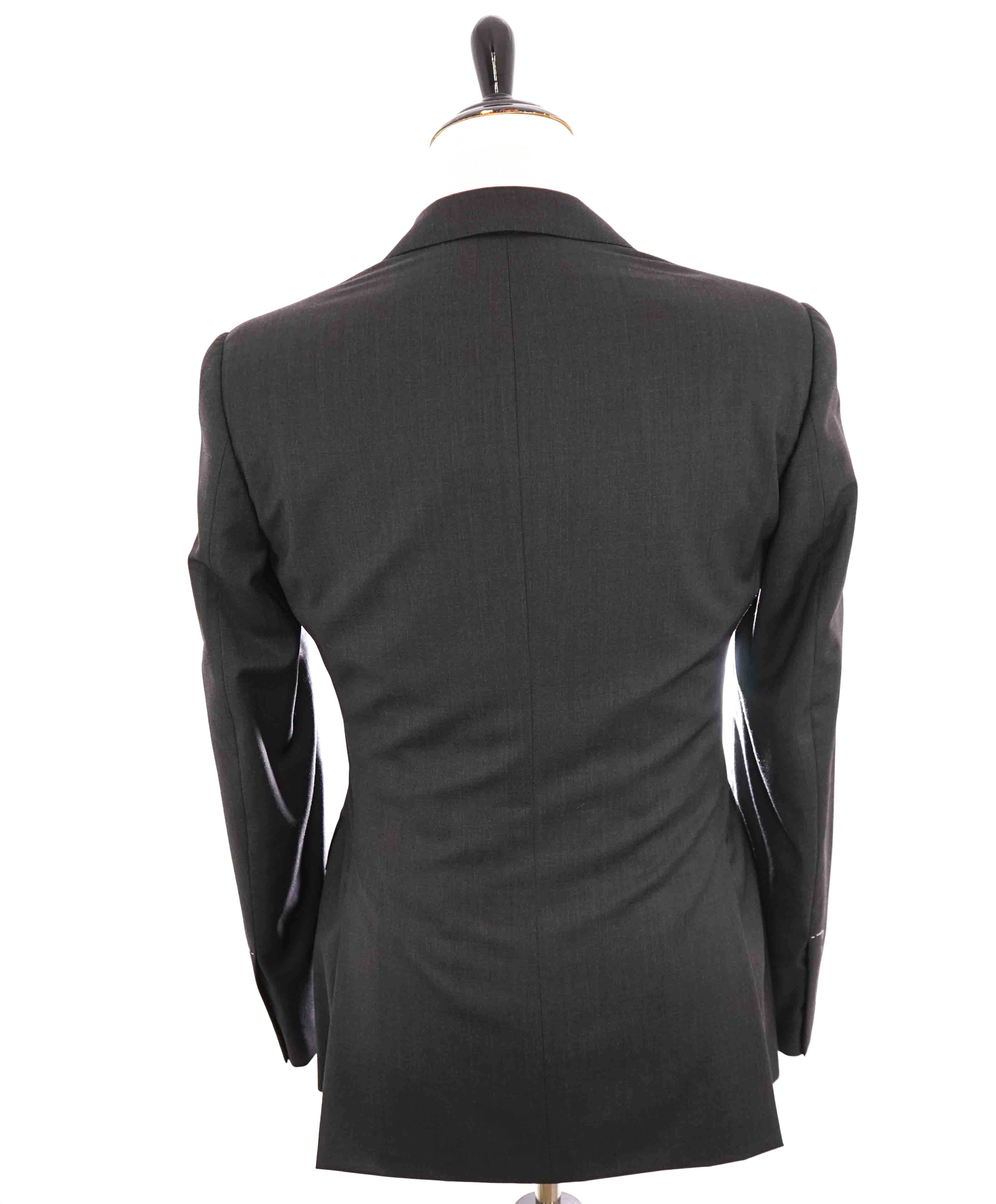 $2,995 RALPH LAUREN PURPLE LABEL - *WOOL* Ticket Pocket Gray Suit - 40R 35W