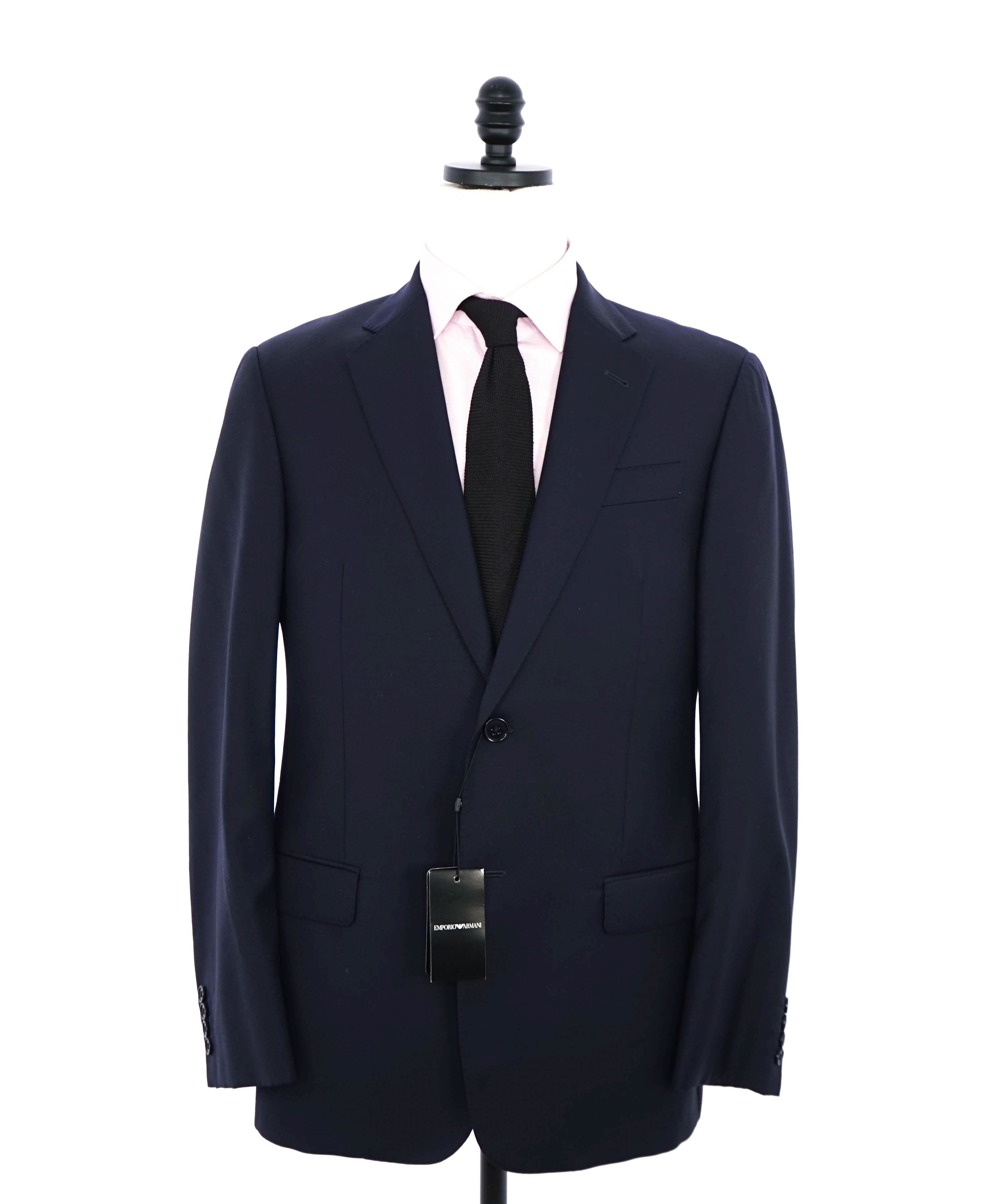 $1,995 EMPORIO ARMANI -Super 130's “G LINE” Navy Suit - 40R