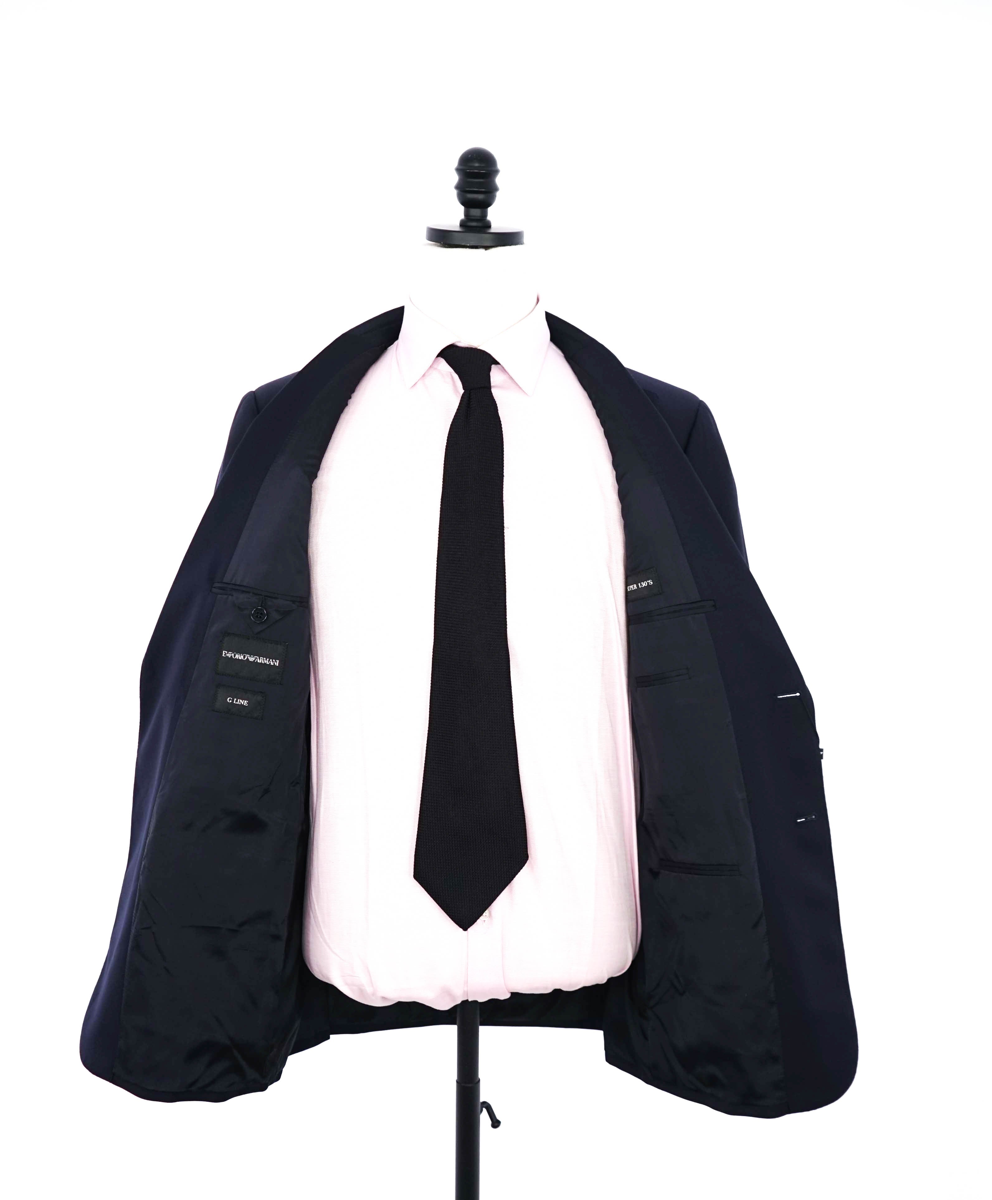 $1,995 EMPORIO ARMANI -Super 130's “G LINE” Navy Suit - 44S