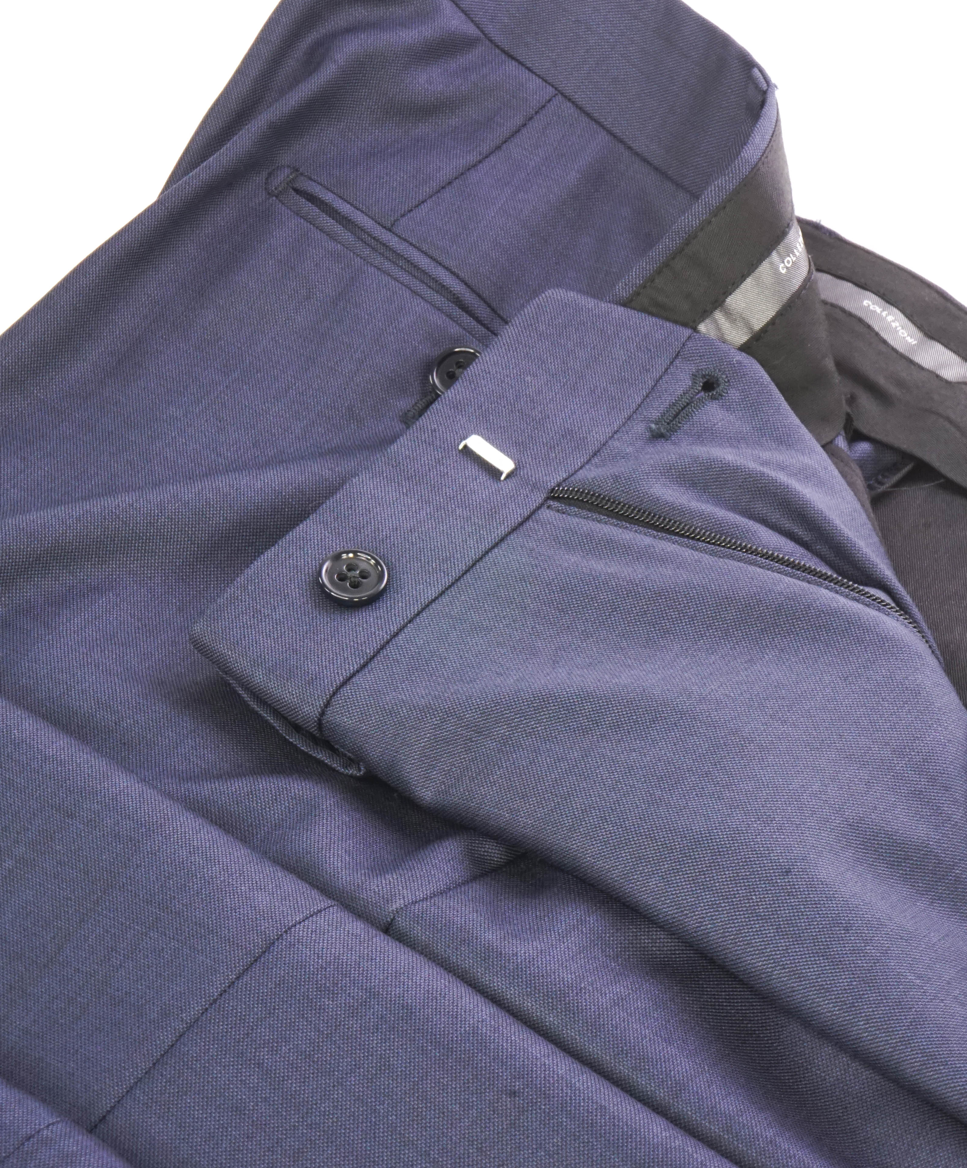 ARMANI COLLEZIONI - Steel Blue *CLOSET STAPLE* Flat Front Dress Pants - 34W
