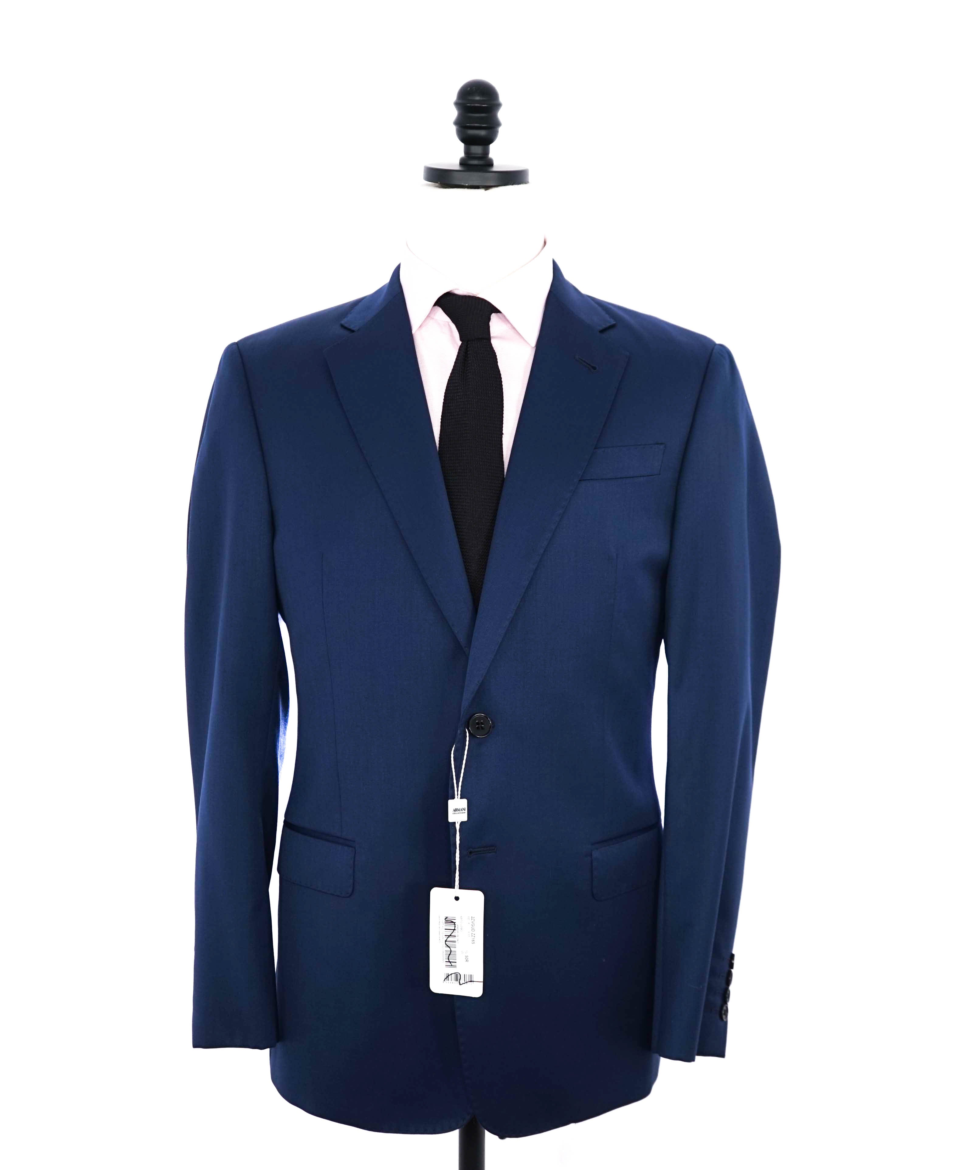 ARMANI COLLEZIONI - Cobalt Blue 2-Button Notch Lapel Suit - 40R