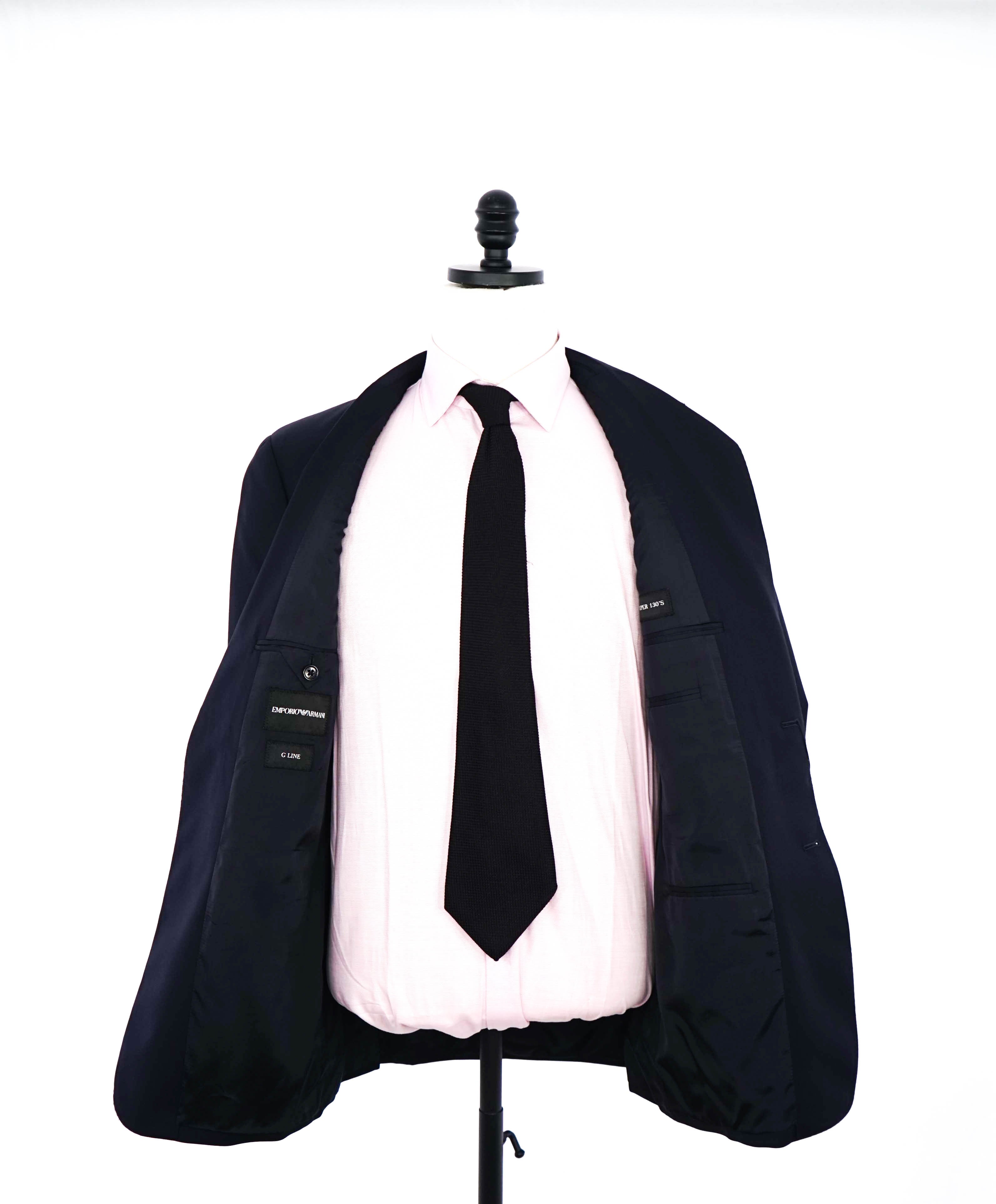 $1,995 EMPORIO ARMANI -Super 130's “G LINE” Navy Suit - 40R
