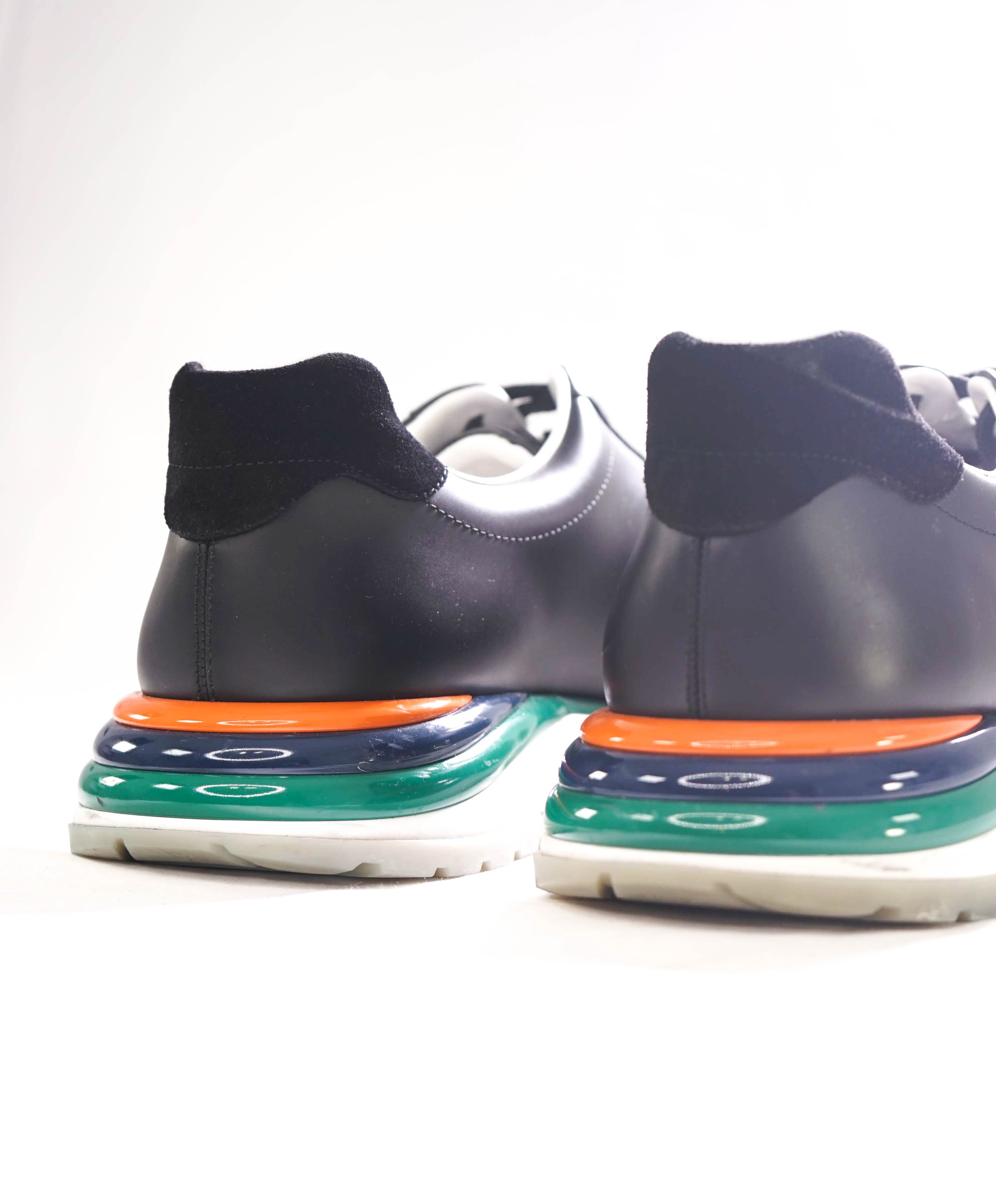 $995 SALVATORE FERRAGAMO - *GANCINI* Black/Multi-Colow Sneaker - 12 M US