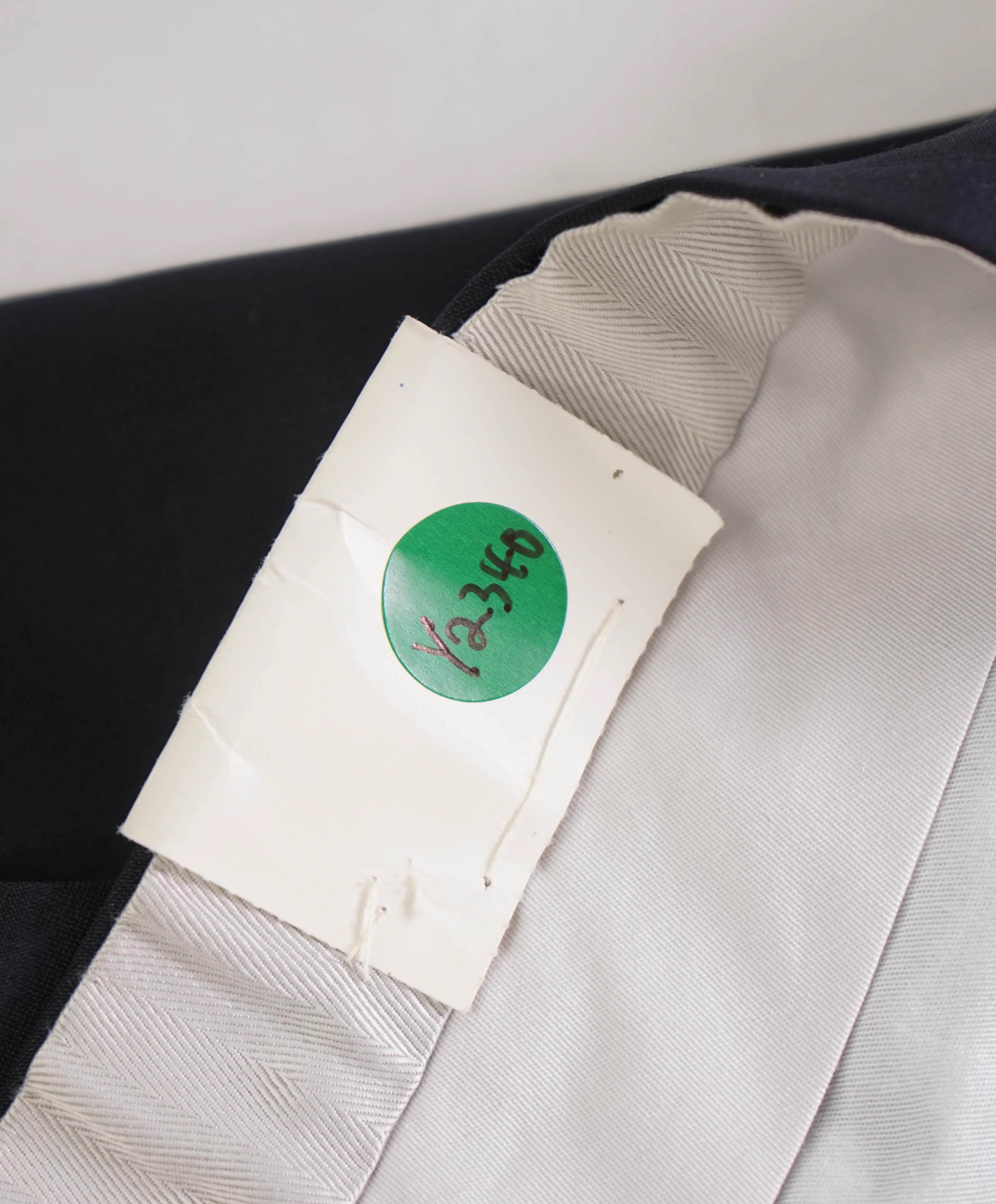 $1,250 BRIONI - Navy Wool TUXEDO SIDE STRIPE Dinner Dress Pants- 35W