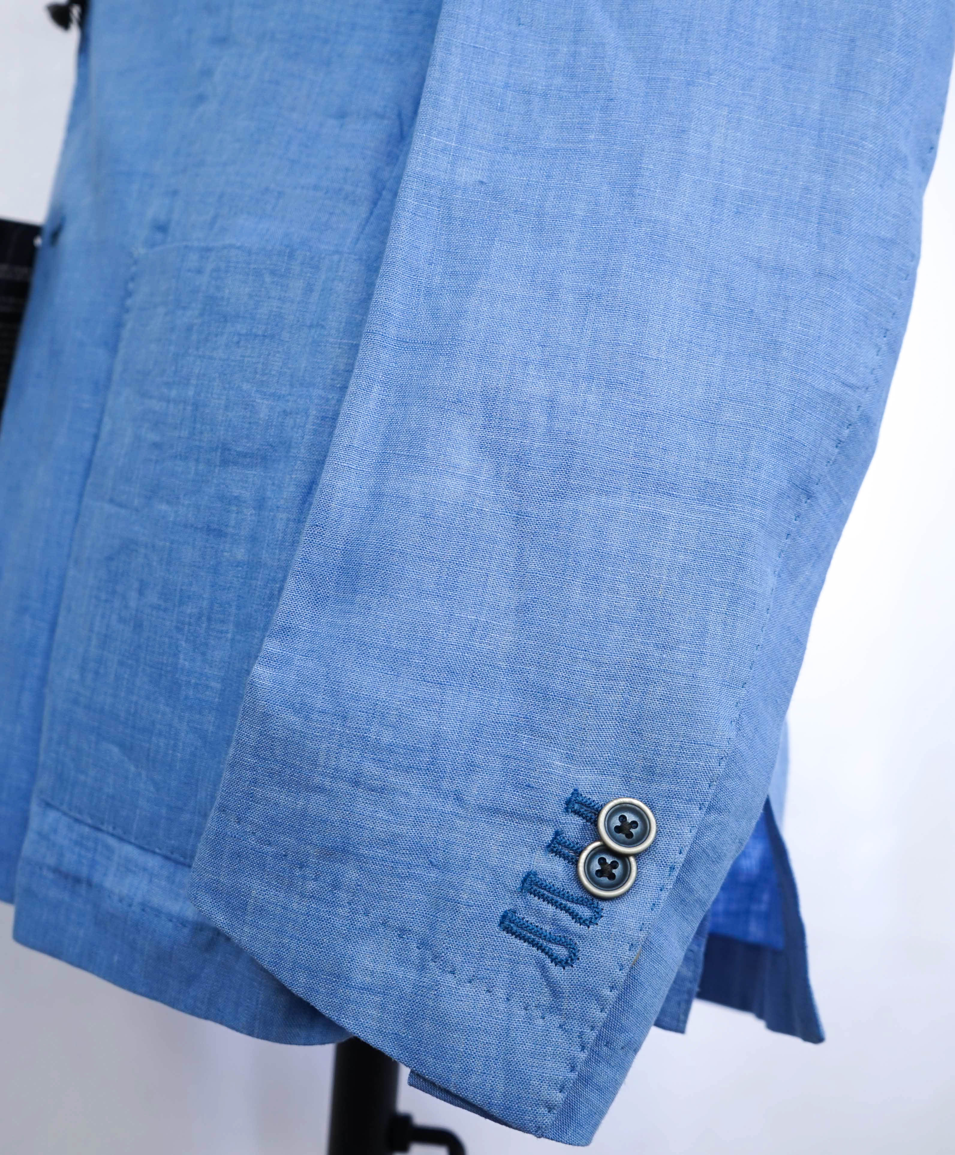 CORNELIANI - ID Semi-Lined Baby Blue Light LINEN Summer Blazer - 38R