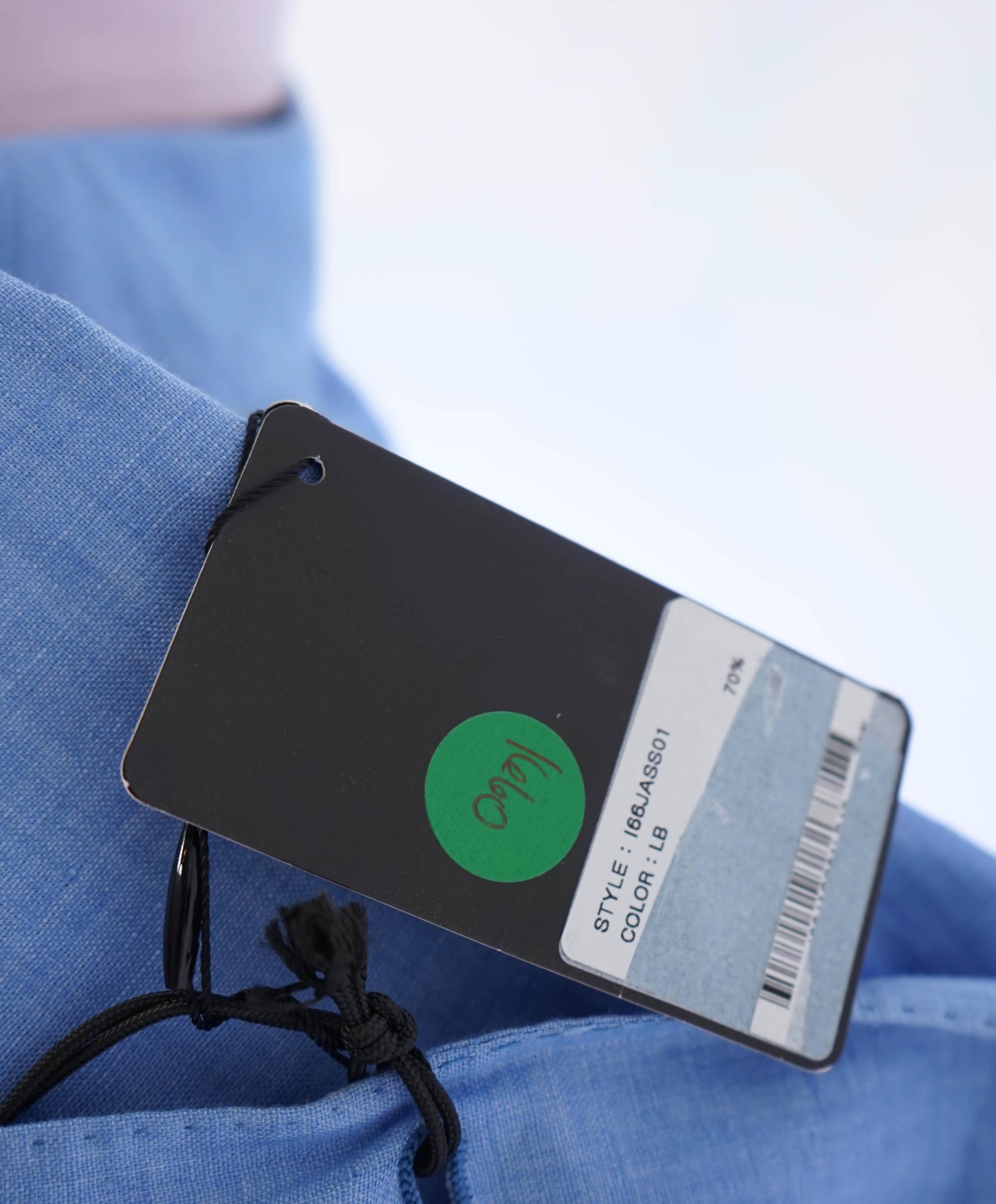 CORNELIANI - ID Semi-Lined Baby Blue Light LINEN Summer Blazer - 38R