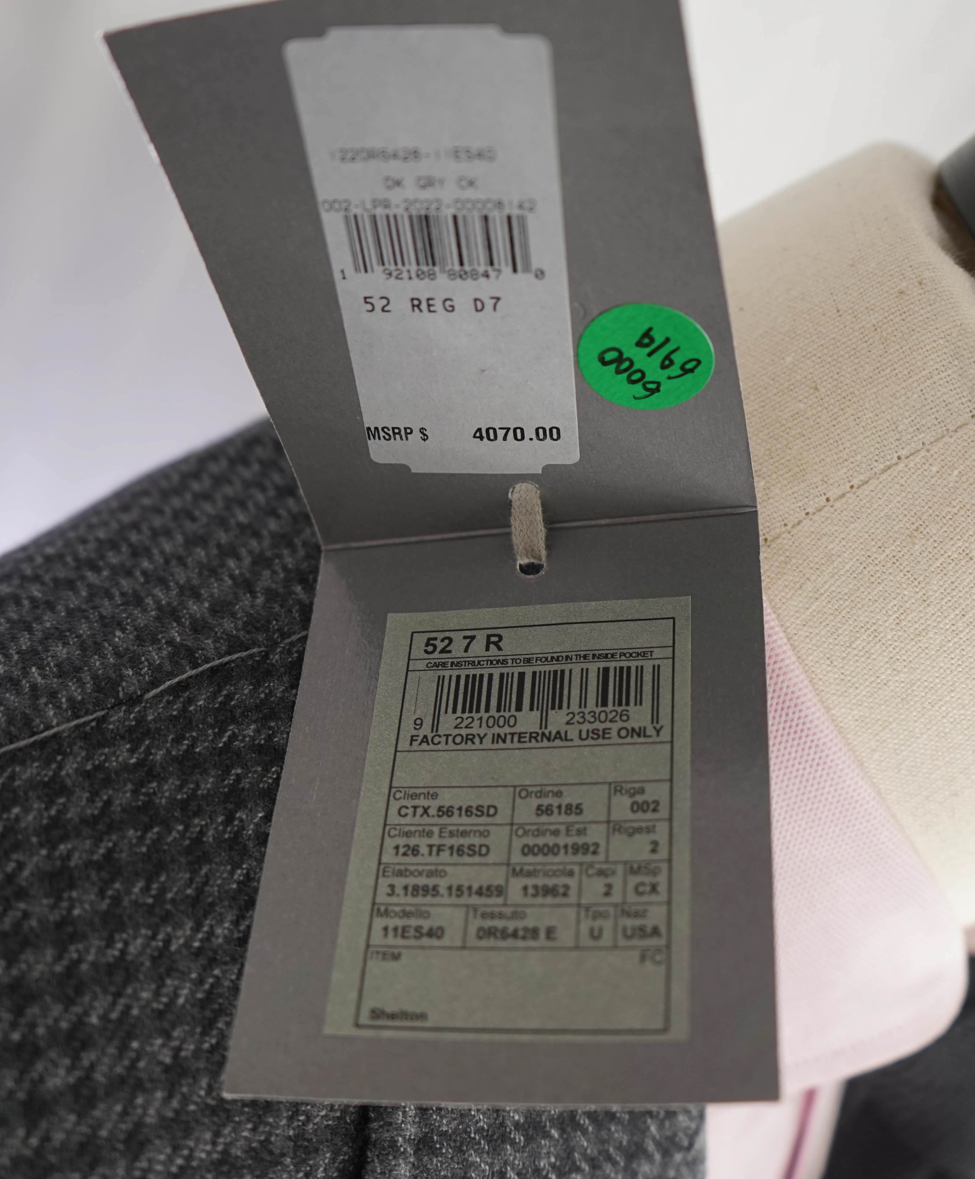 $4,070 TOM FORD - "SHELTON" Houndstooth Gray Patch Pocket Blazer Jacket - 42R