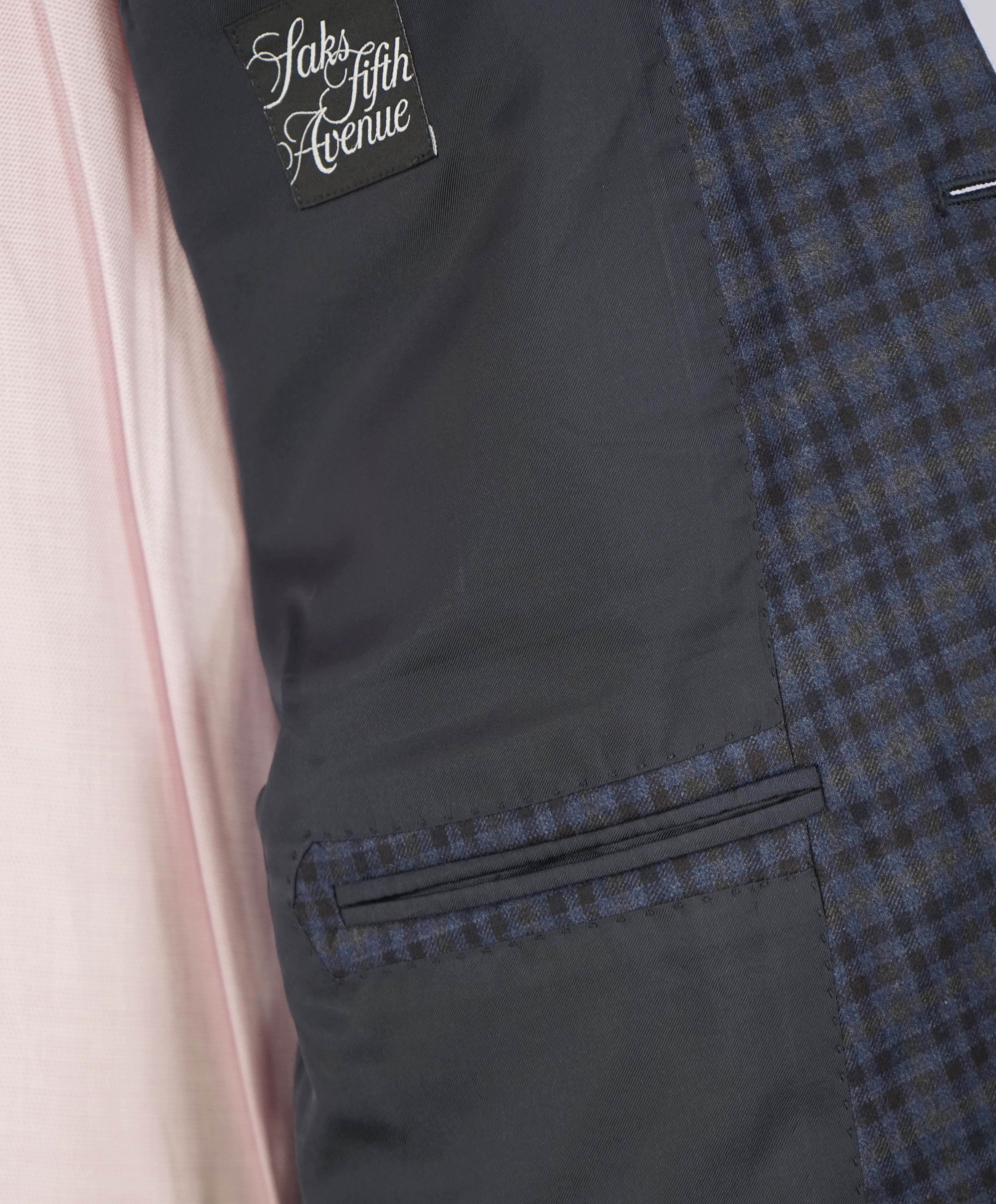 $3,290 ERMENEGILDO ZEGNA- “TORFEO LIGHT” Blue Check Plaid Blazer- 42R