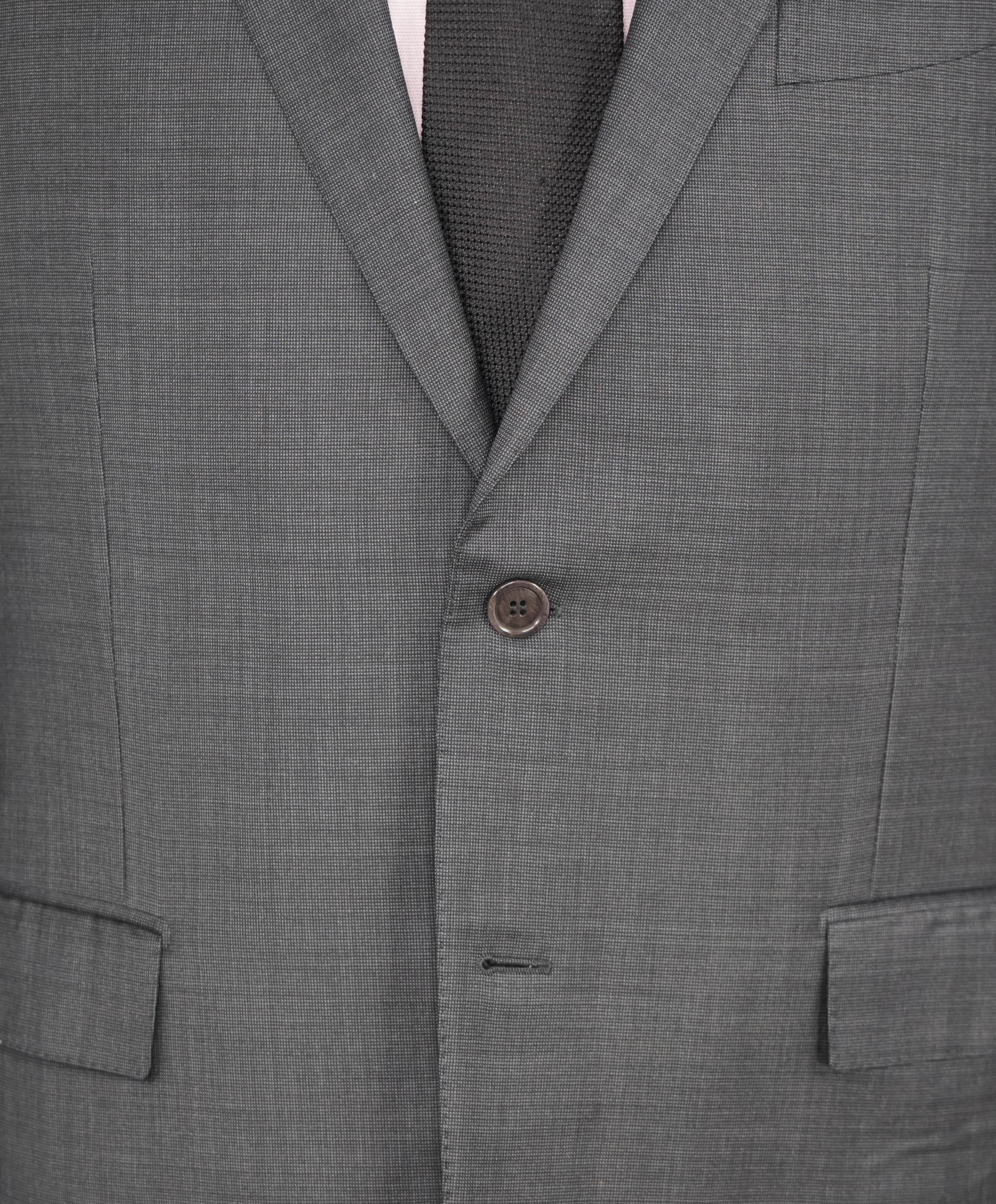 $3,290 ERMENEGILDO ZEGNA- “TORFEO” Gray Birdseye Blazer- 44R