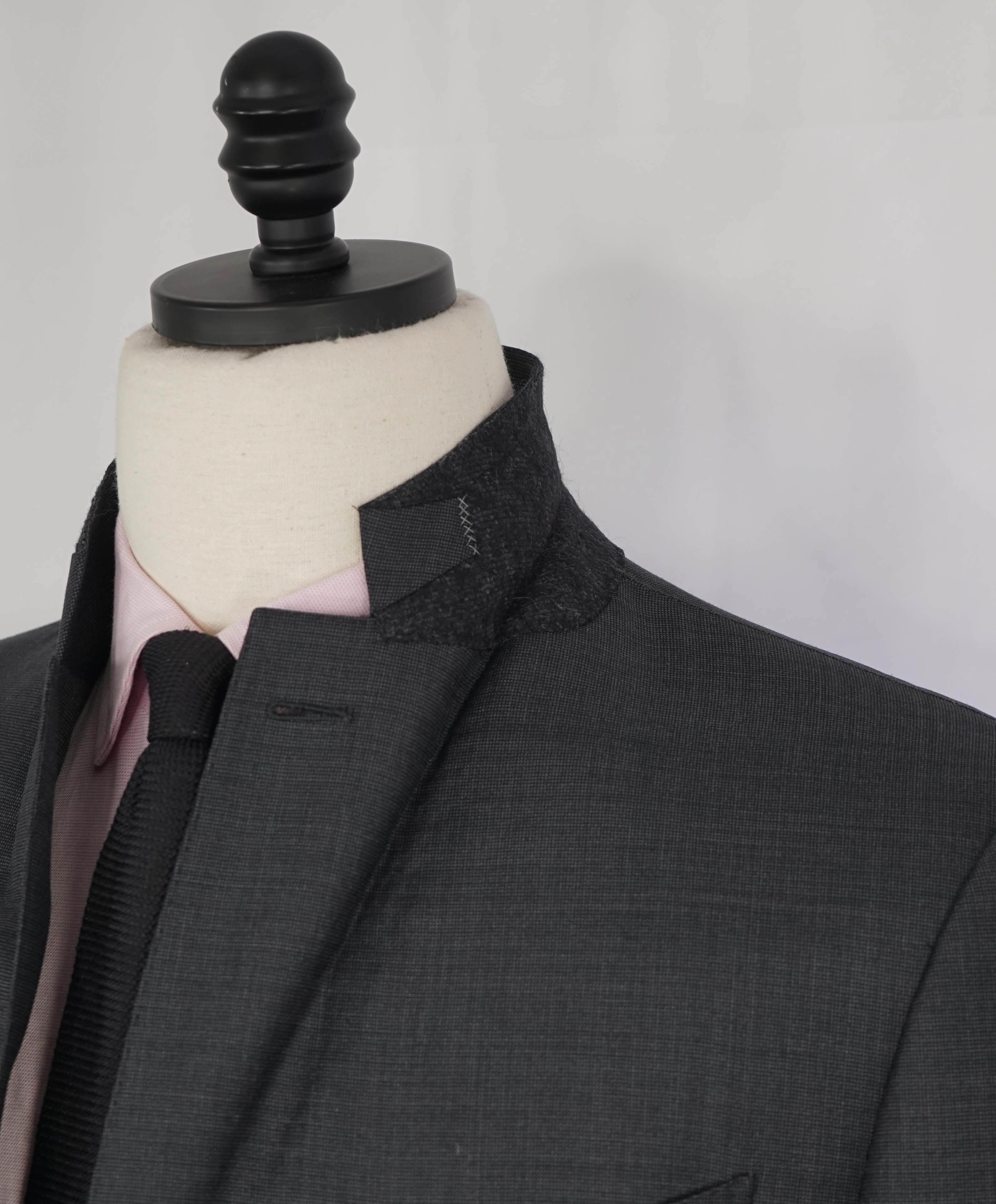 $3,290 ERMENEGILDO ZEGNA- “TORFEO” Gray Birdseye Blazer- 44R