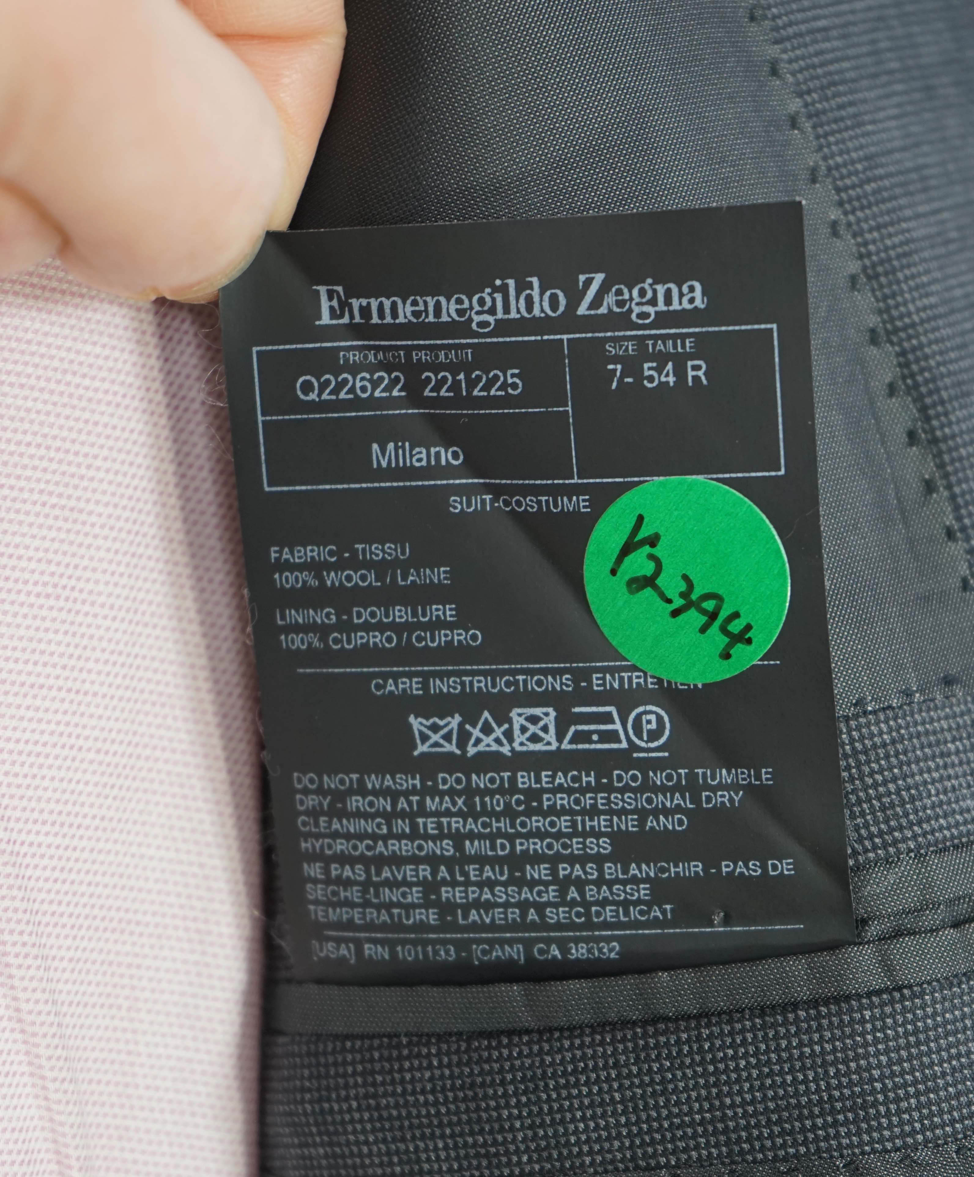 $3,290 ERMENEGILDO ZEGNA- “TORFEO” Gray Birdseye Blazer- 44R