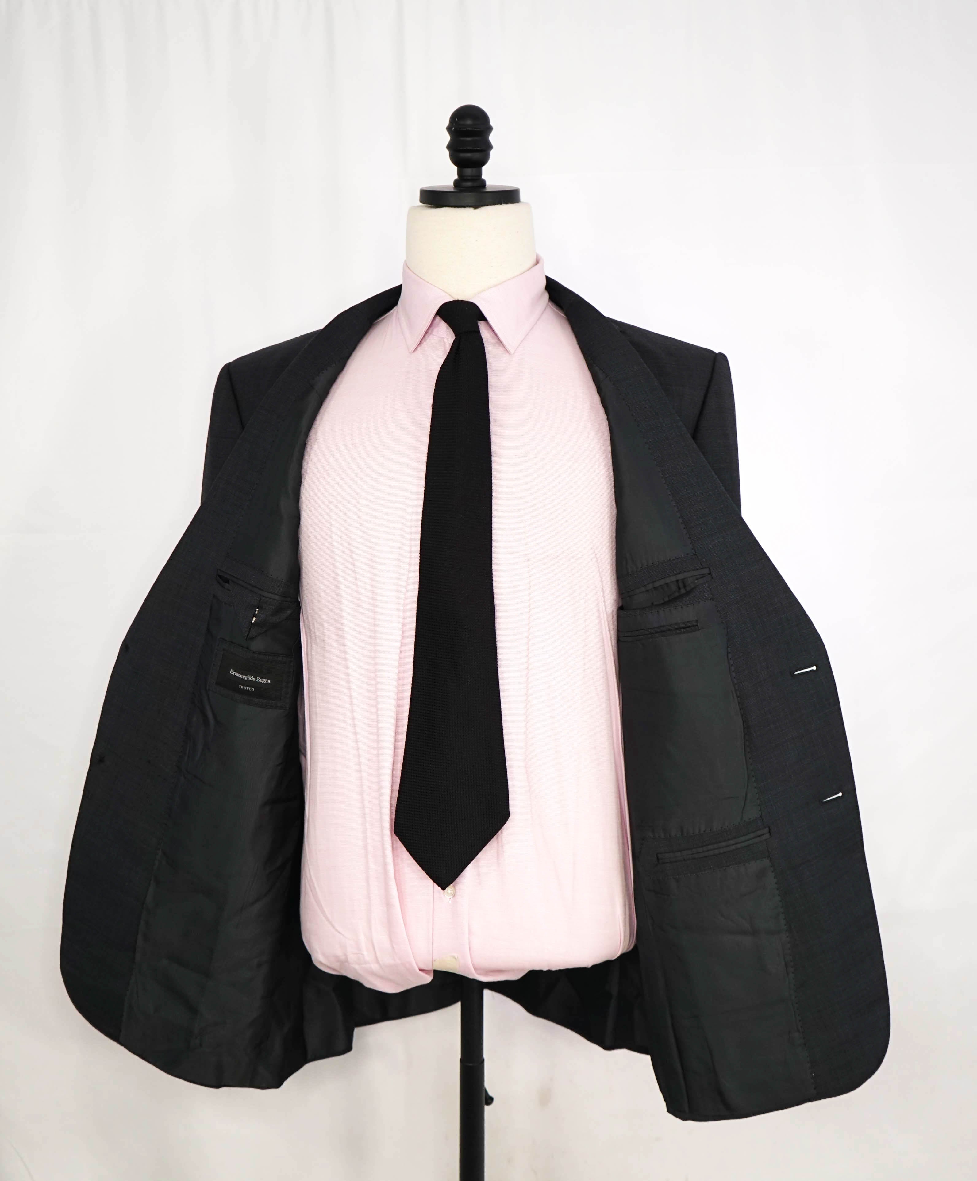 $3,290 ERMENEGILDO ZEGNA- “TORFEO” Gray Birdseye Blazer- 44R