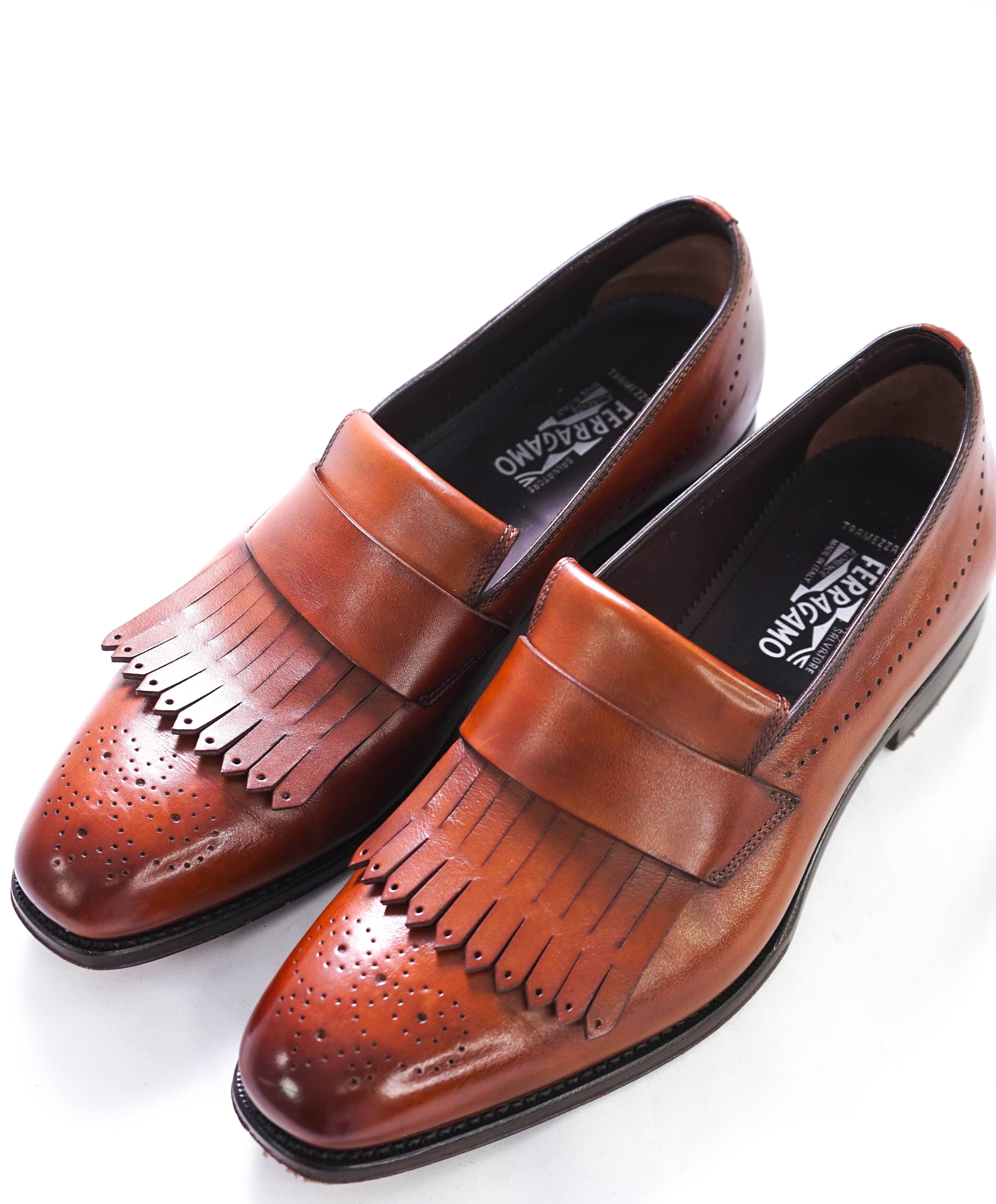 SALVATORE FERRAGAMO - TRAMEZZA "SATURN" Tassel Loafers - 10.5 EE
