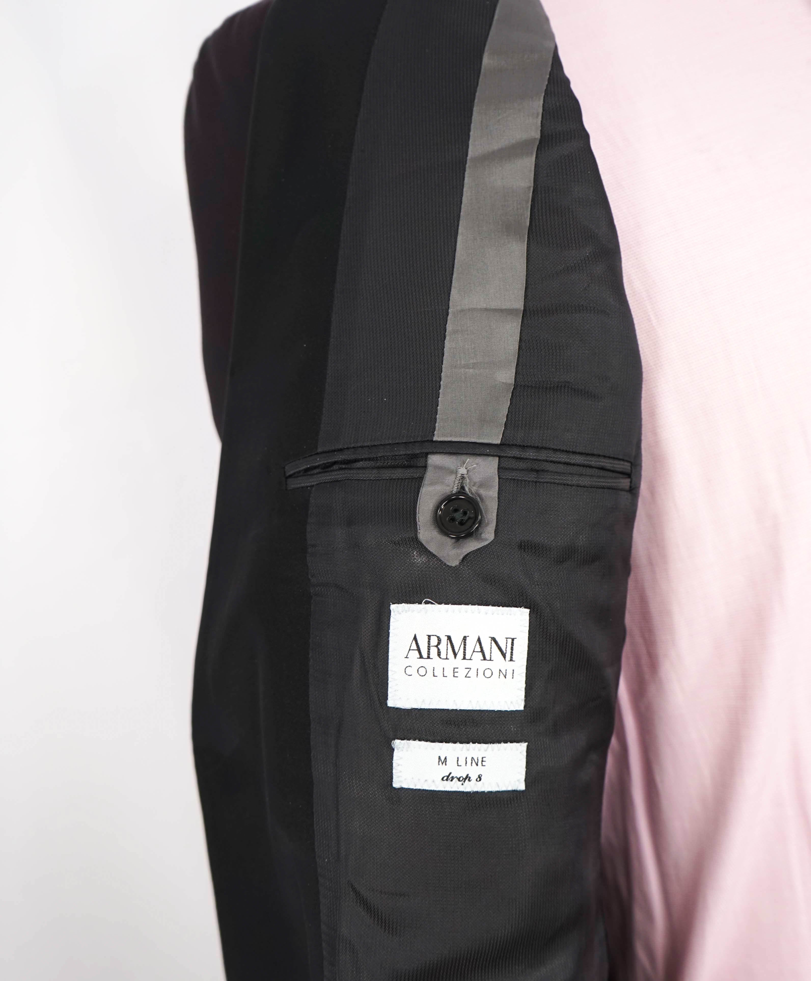 $1,995 ARMANI COLLEZIONI - "M Line" 2-Btn Burgundy Dinner Jacket Blazer - 42R