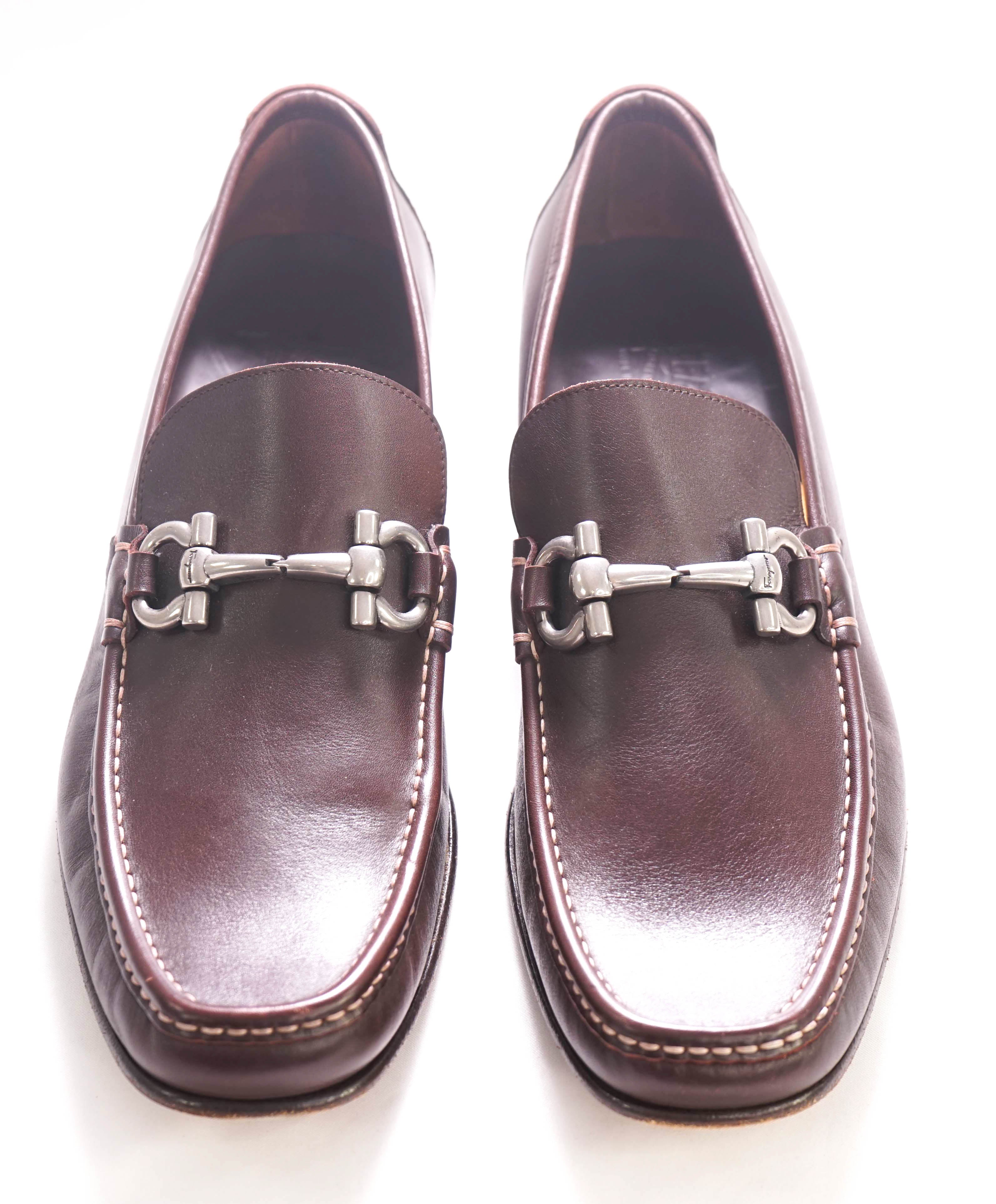 $700 SALVATORE FERRAGAMO - "GIORDANO" Brown Leather Loafer- 11B