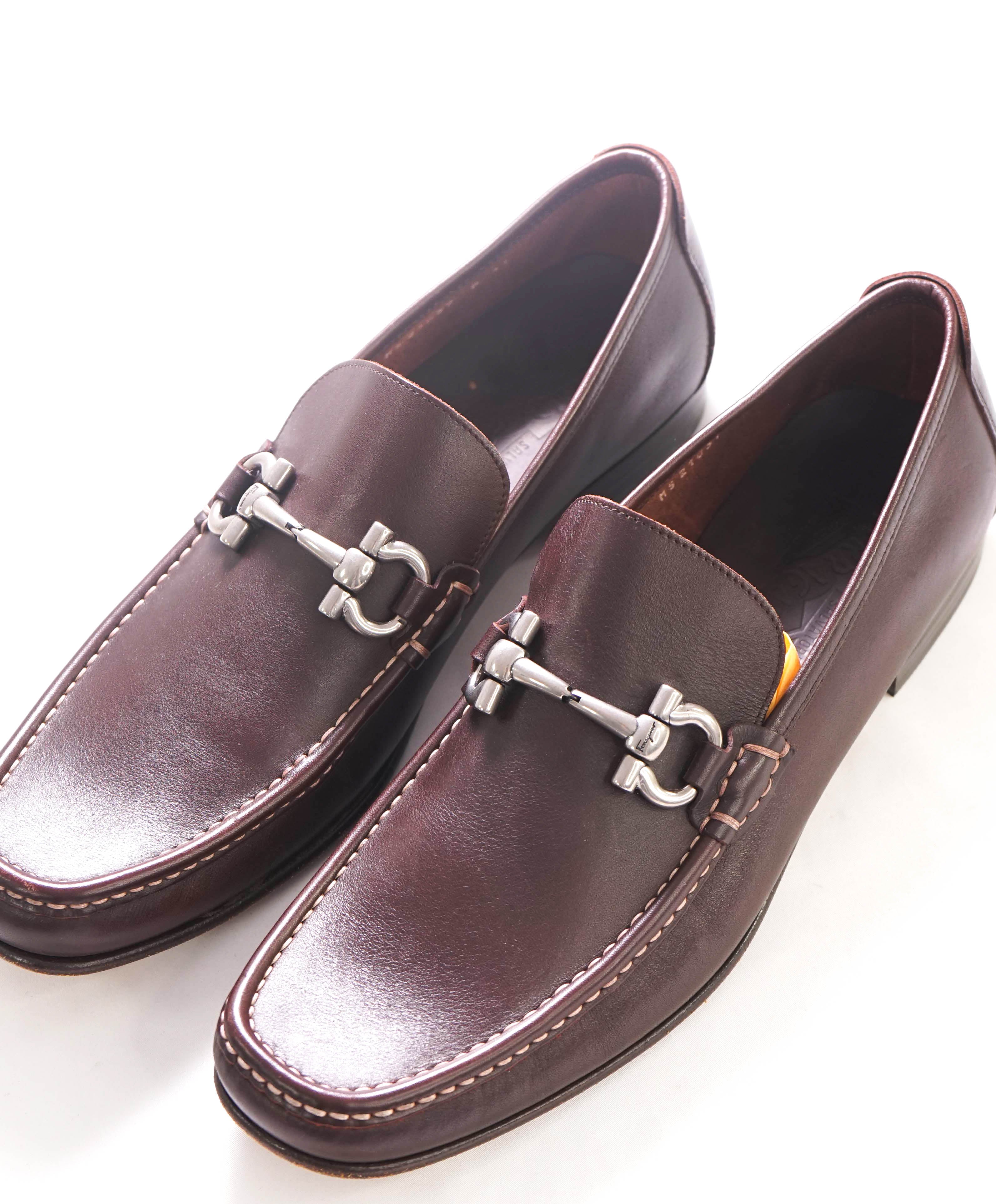 $700 SALVATORE FERRAGAMO - "GIORDANO" Brown Leather Loafer- 11B
