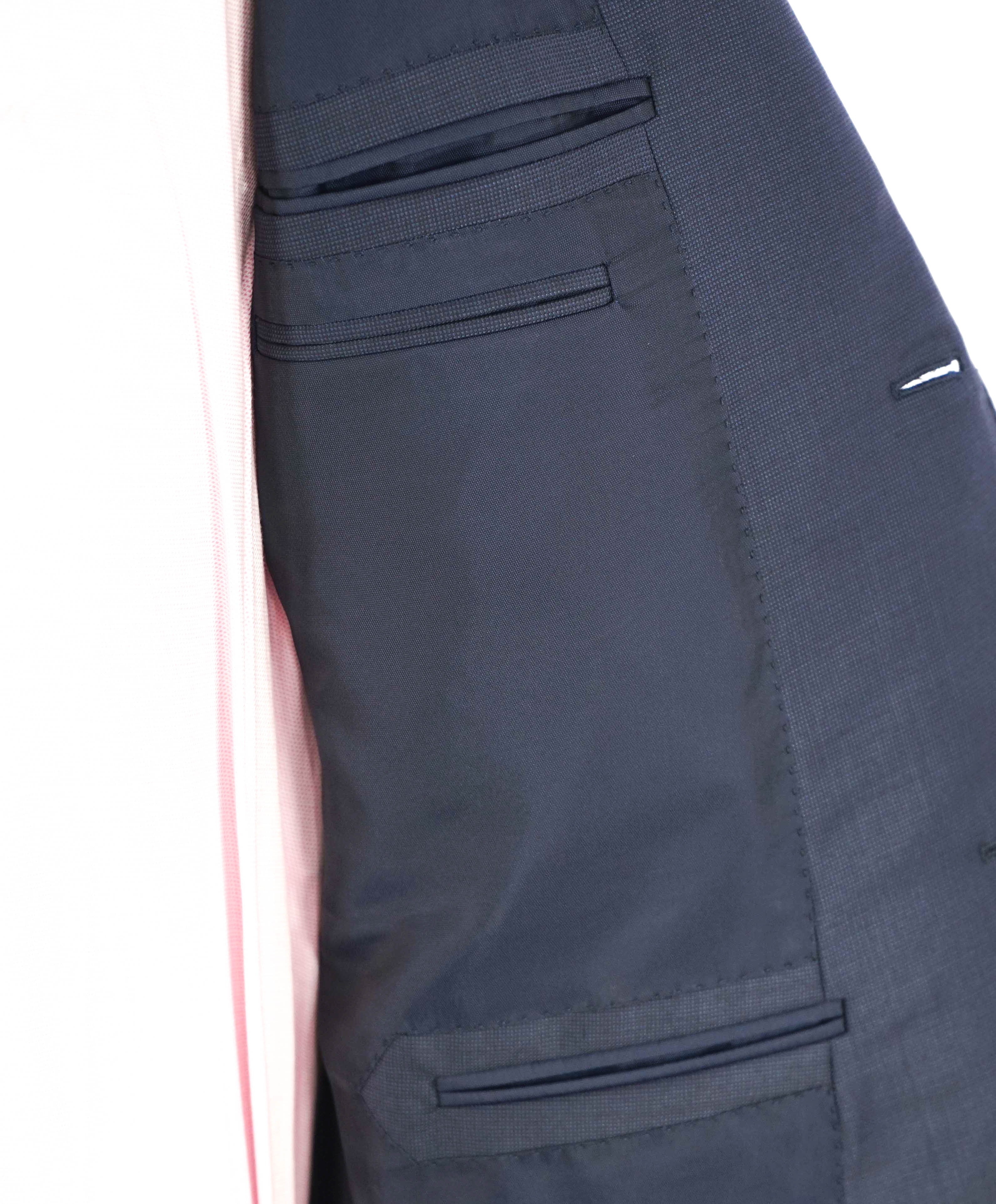 $3,250 ERMENEGILDO ZEGNA -"TROFEO" Navy Blue Birdseye Blazer - 40S