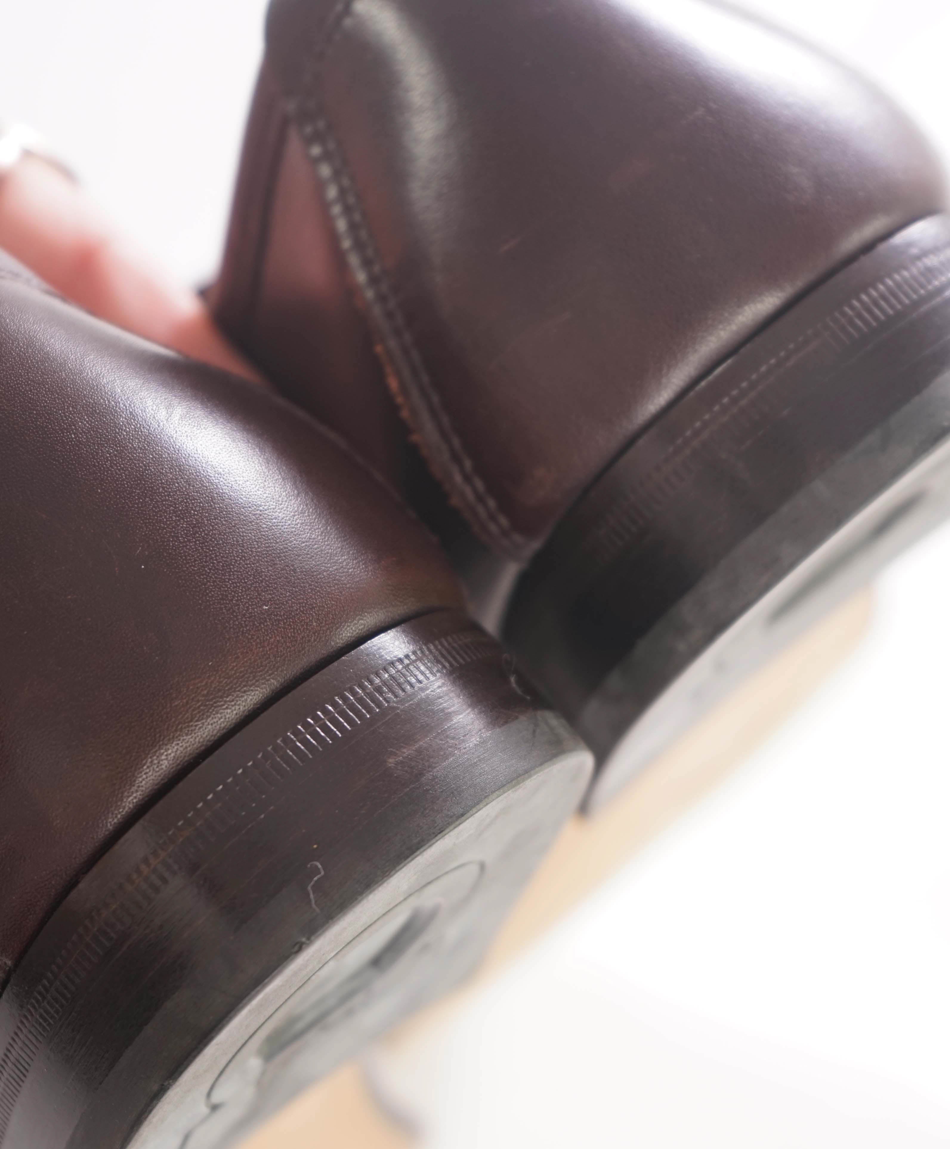 $700 SALVATORE FERRAGAMO - "GIORDANO" Brown Leather Loafer- 11B