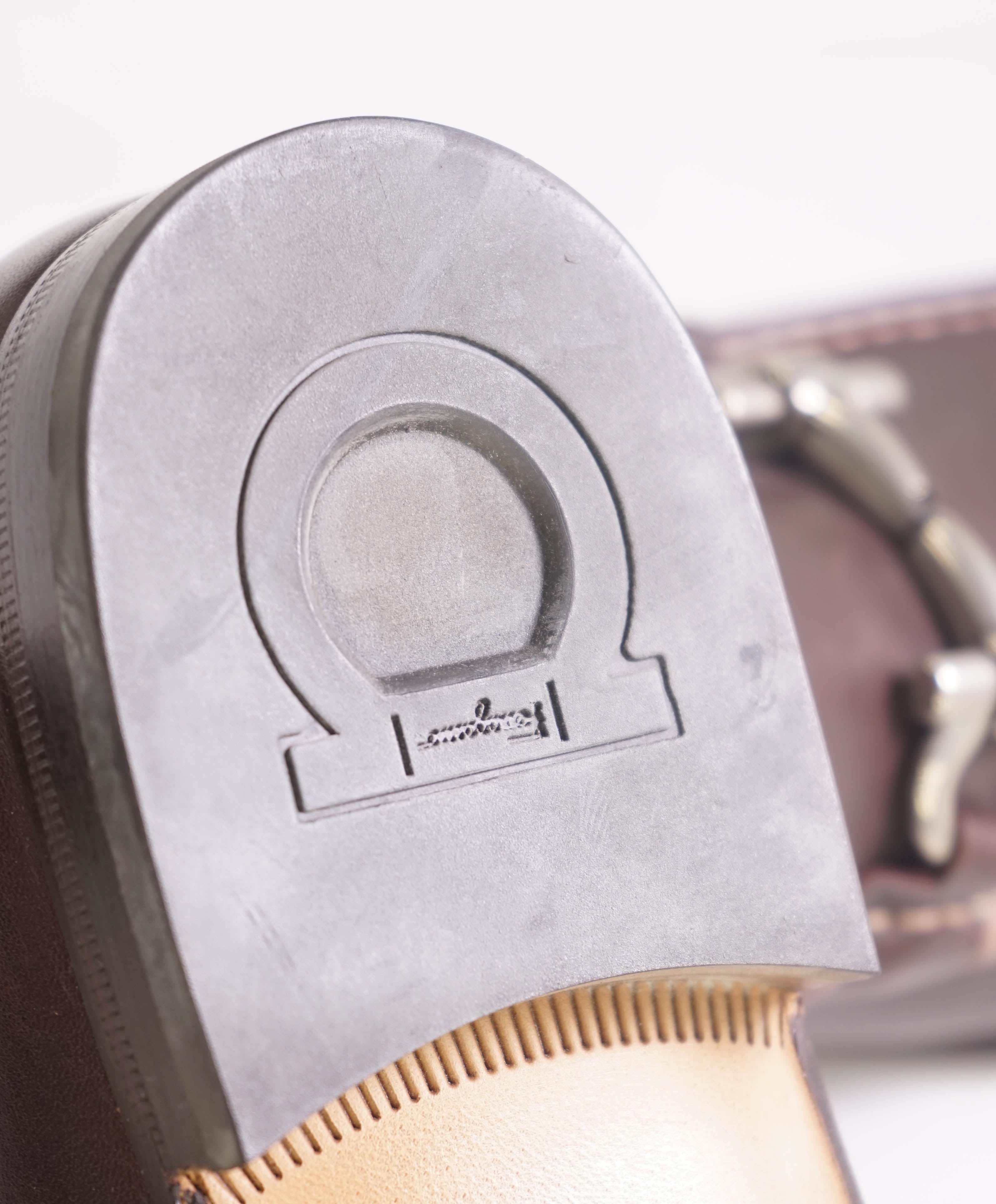 $700 SALVATORE FERRAGAMO - "GIORDANO" Brown Leather Loafer- 11B