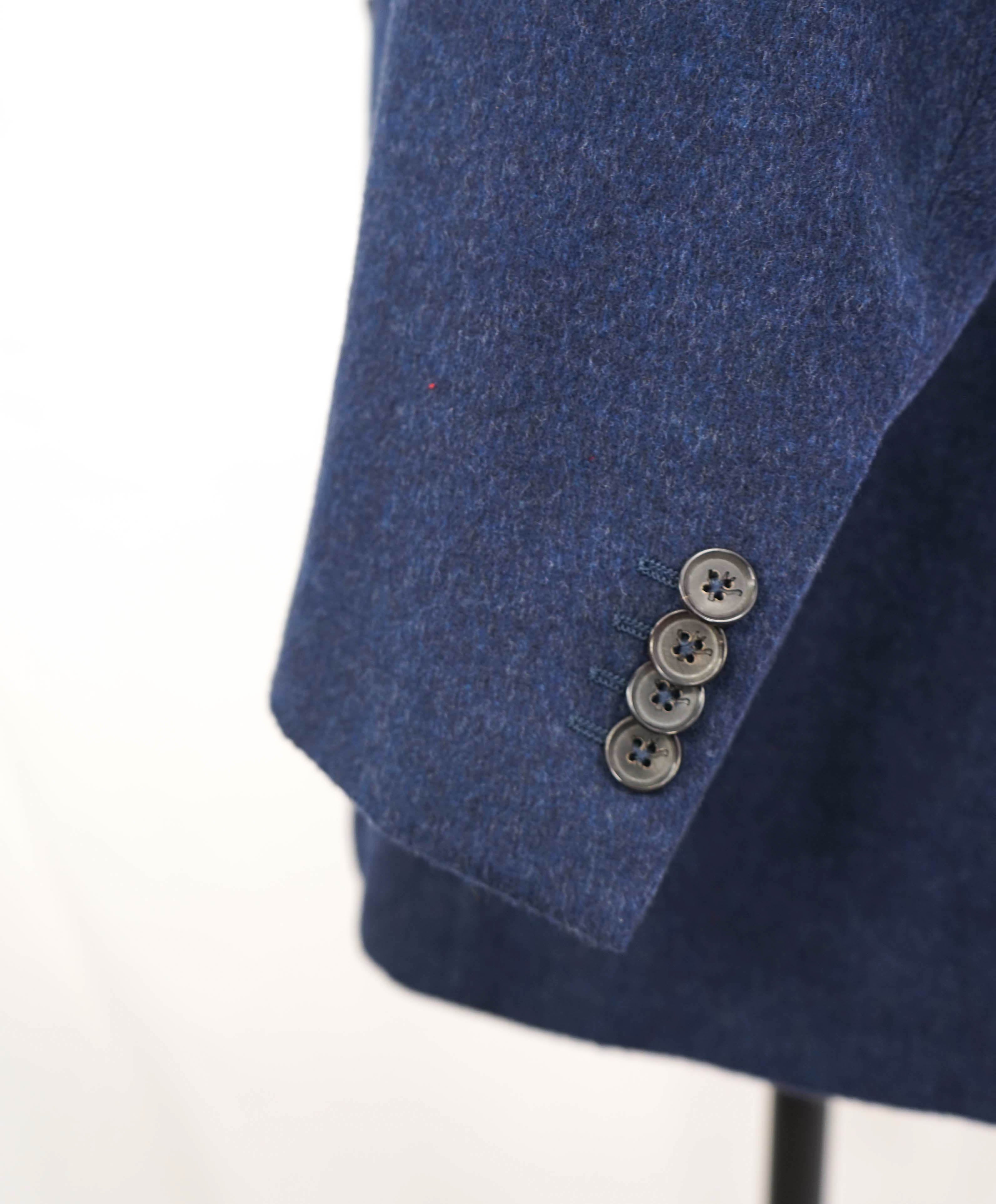 $2,995 ISAIA - Double Breasted CASHMERE Wool Blue Blazer - 40R